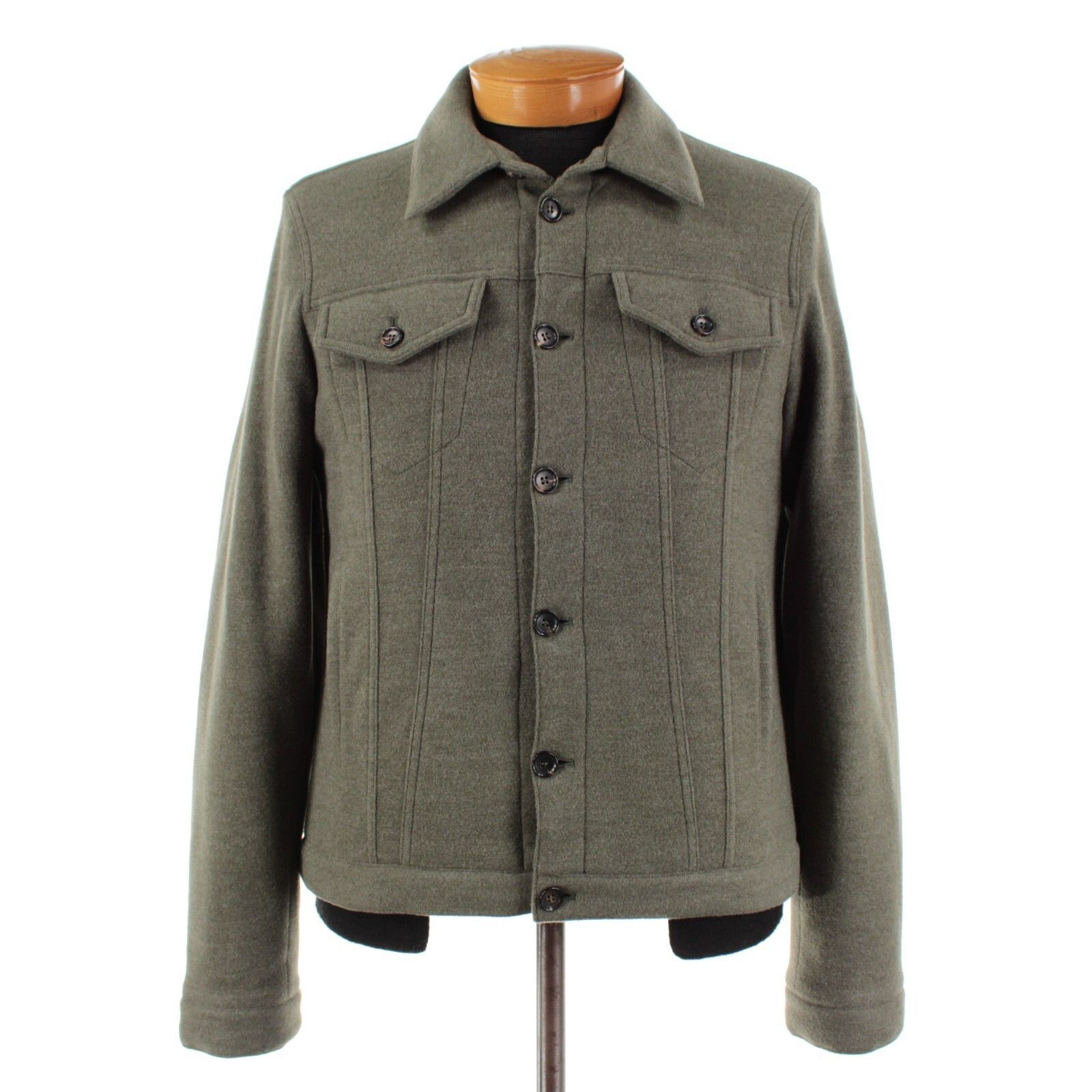 Luciano Barbera Luciano Barbera Jacket Size XL US In Green Wool Size US XL / EU 56 / 4 - 1 Thumbnail