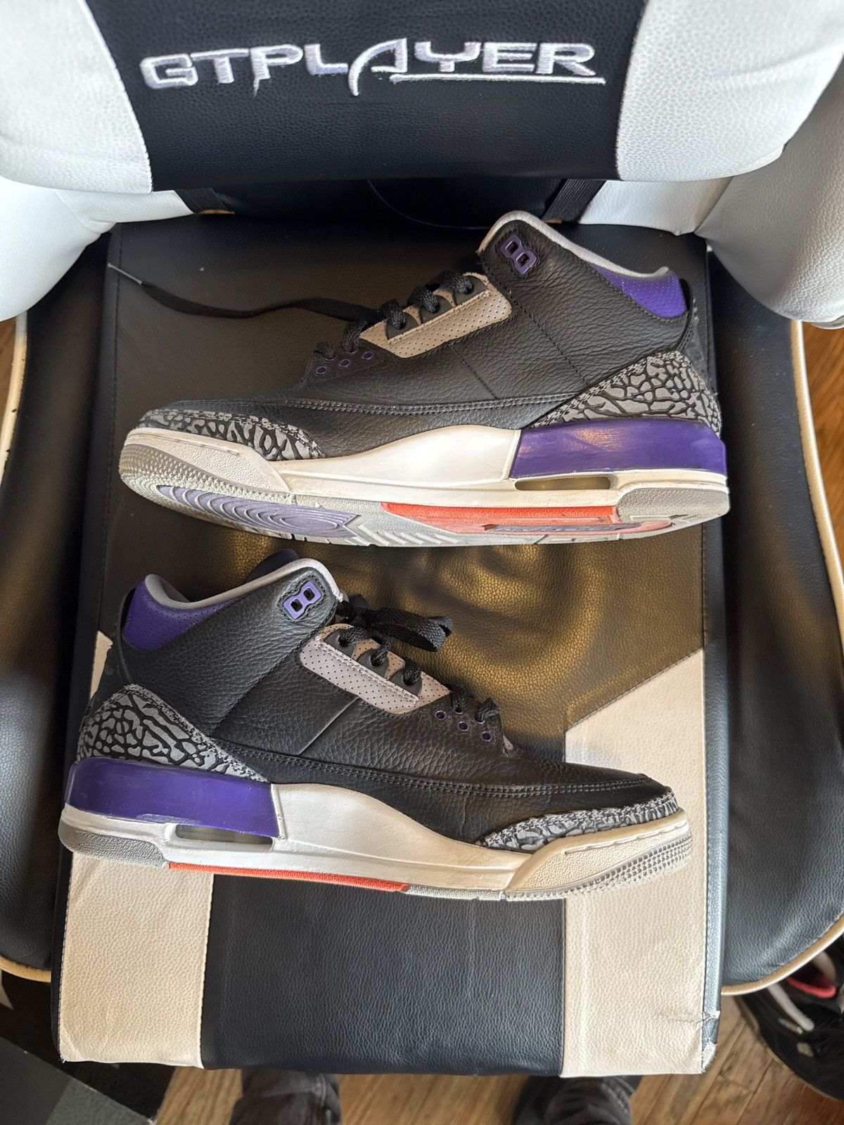 Jordan Brand × Nike Jordan 3 Retro Purple-Cement Size US 10 / EU 43 - 6 Thumbnail