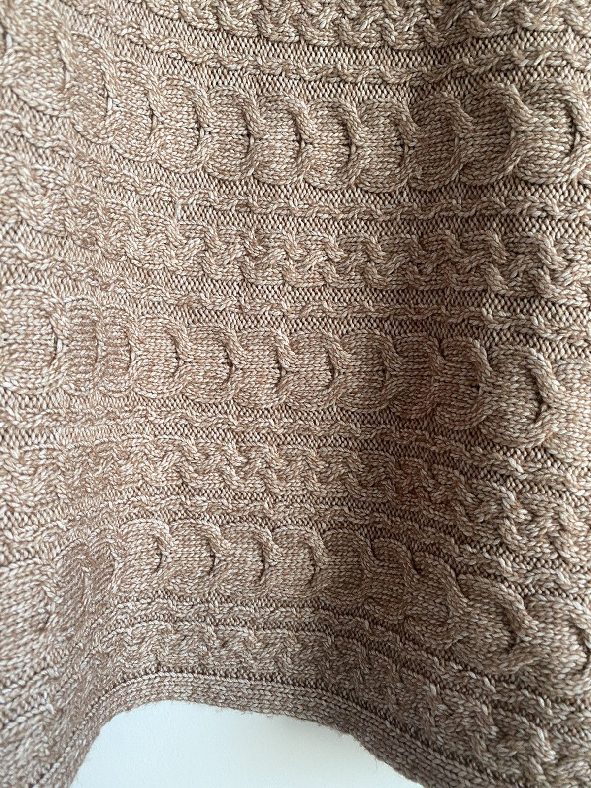 Rachel Zoe Rachel Zoe Women's Tan Cream Knit Turtle Neck Poncho - NWT Size ONE SIZE - 9 Thumbnail