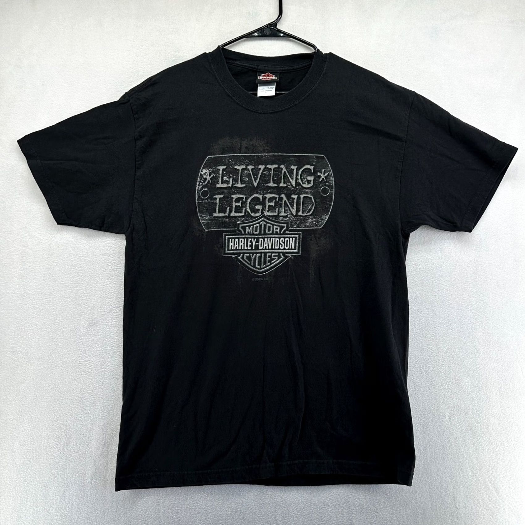 Harley Davidson Harley-Davidson T-Shirt Black Mens Large Crew Neck Pullover Shirt Cotton Short Sleeve Motorcycle Easy Care Regular Fit Regular USA Vintage: No Size US L / EU 52-54 / 3 - 2 Thumbnail