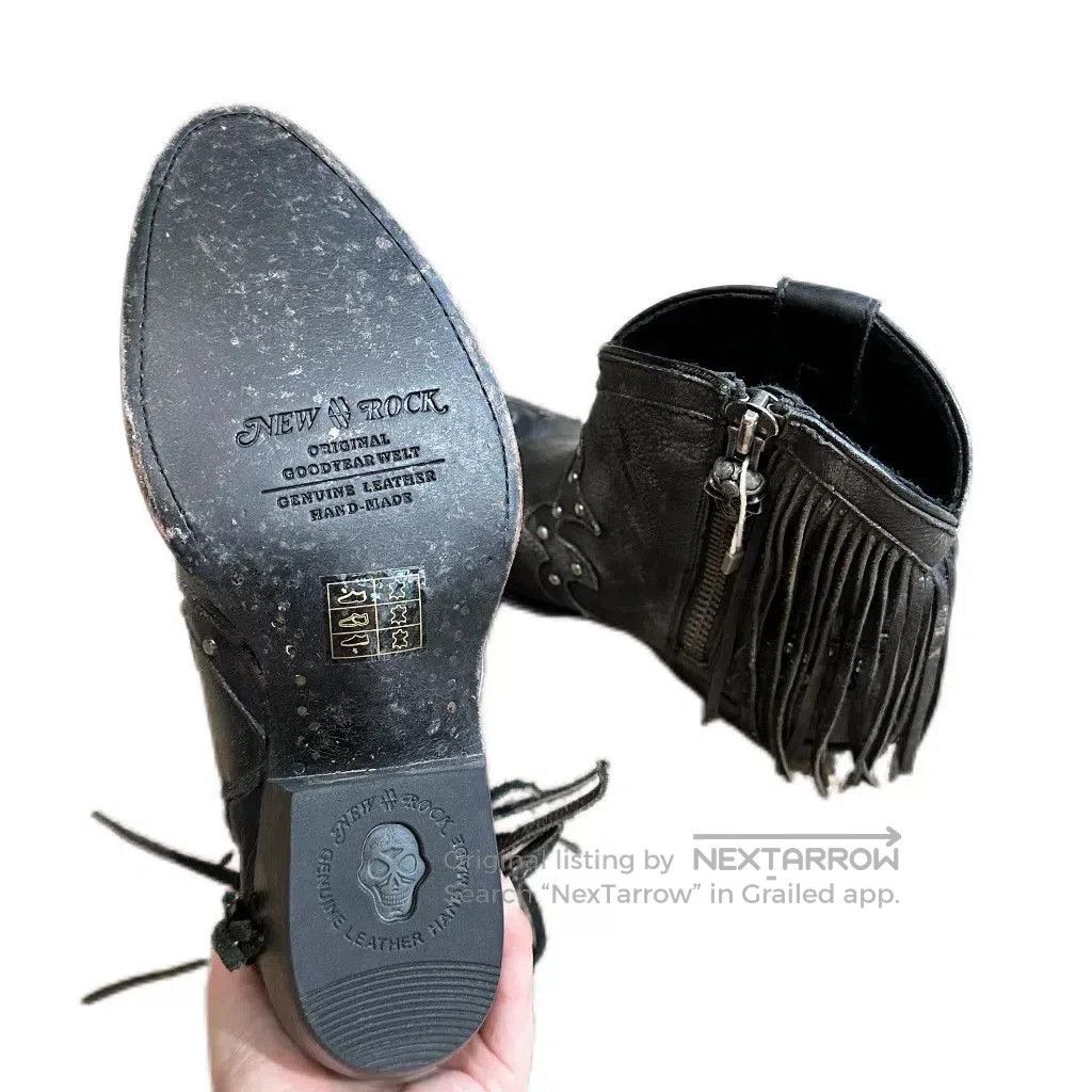 New Rock New Rock Distressed Fringe Western Boots. Size US 7 / IT 37 - 4 Thumbnail