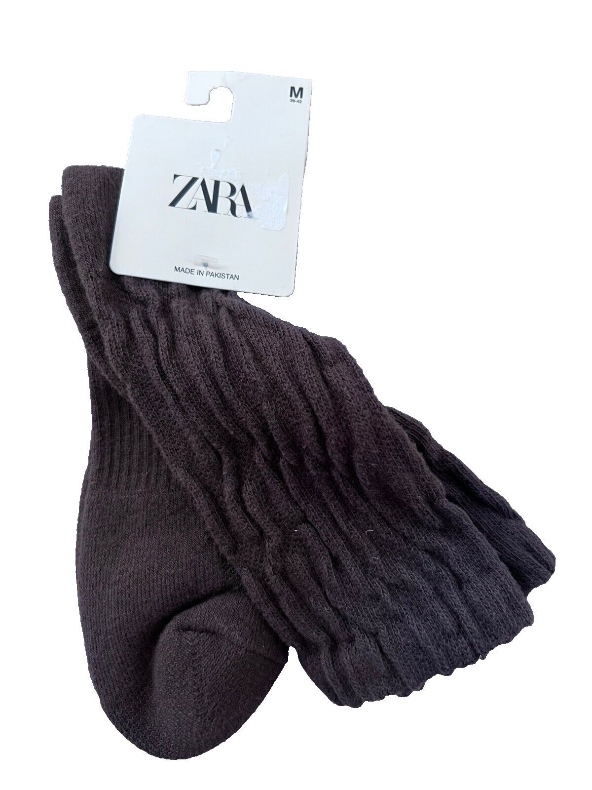 Zara Zara Chunky Socks Brown ( M ) Size ONE SIZE - 1 Thumbnail