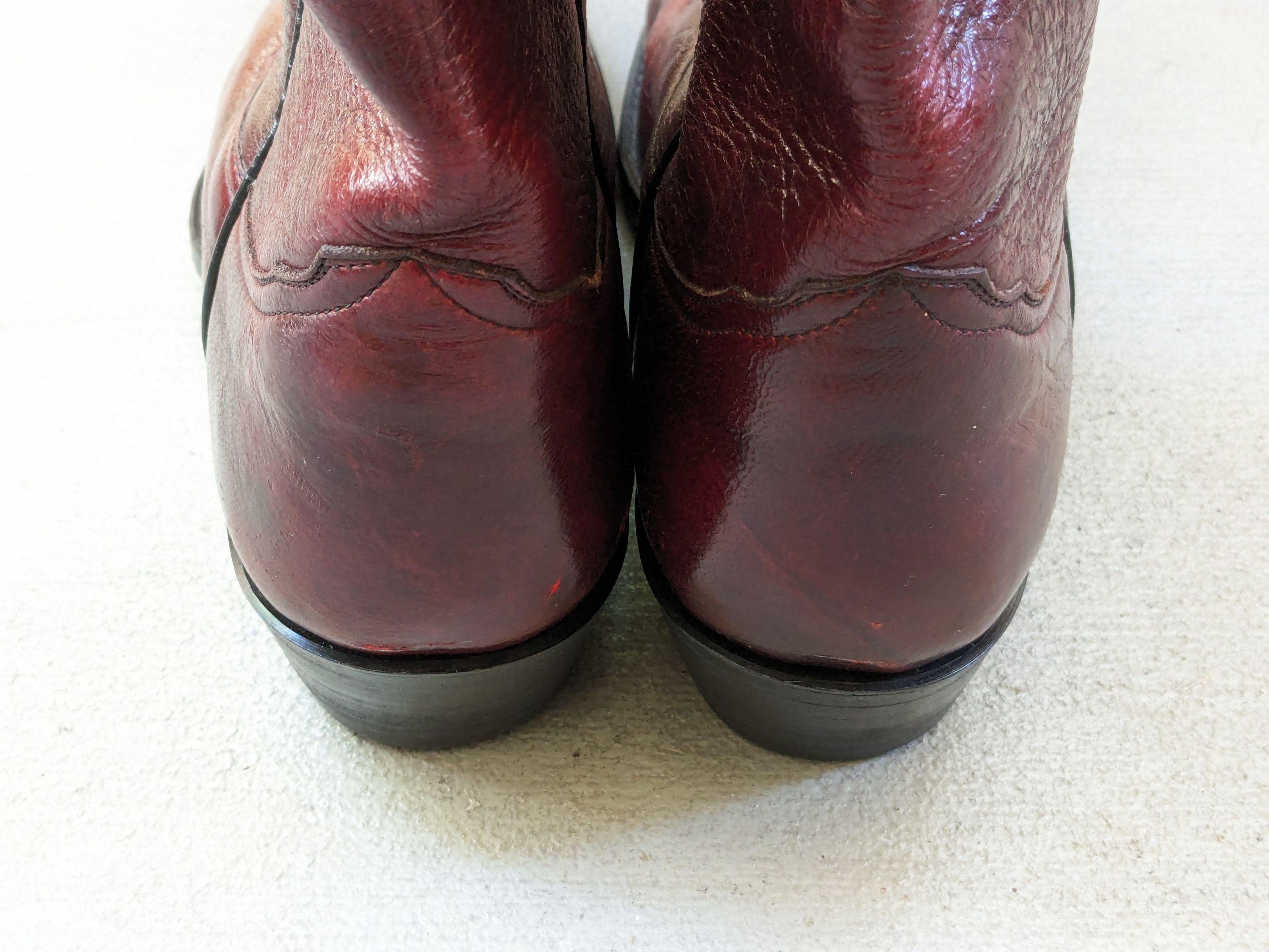 Larry Mahan × Vintage Larry Mahan Cowboy Boots Red 9 E Wide Biker Leather USA Size US 9 / EU 42 - 15 Thumbnail
