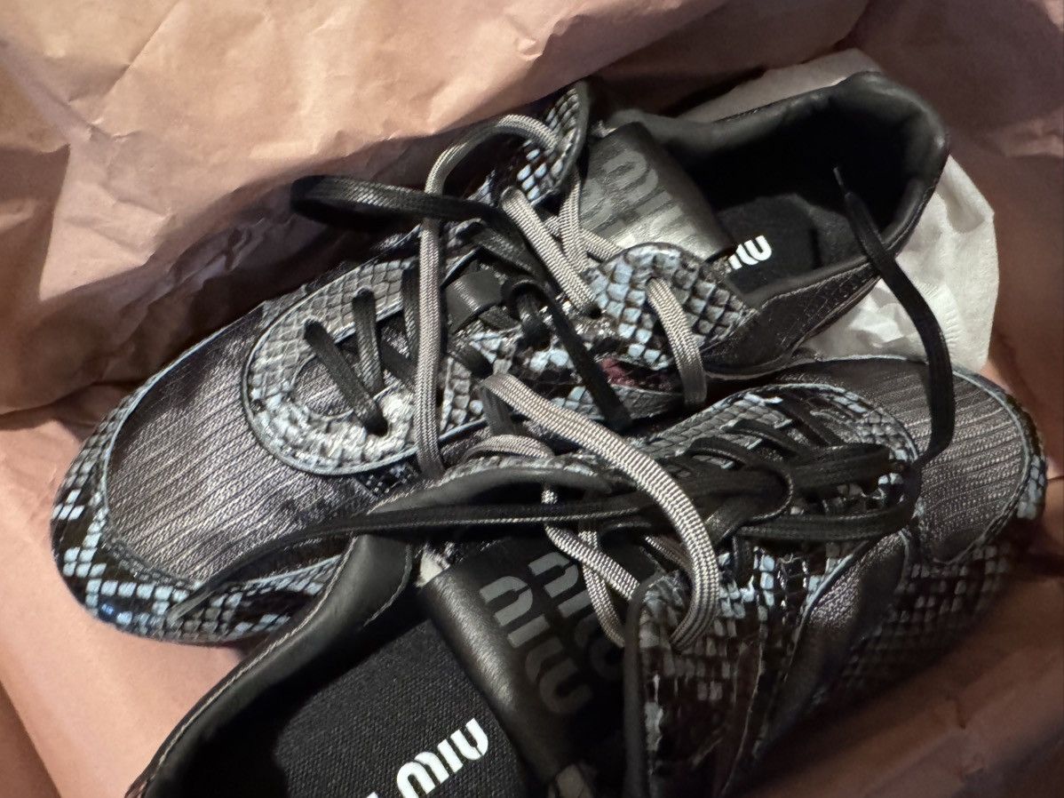 Miu Miu Miu miu Gymnasium Technical Fabric and Suede Sneakers Size US 8 / IT 38 - 4 Thumbnail