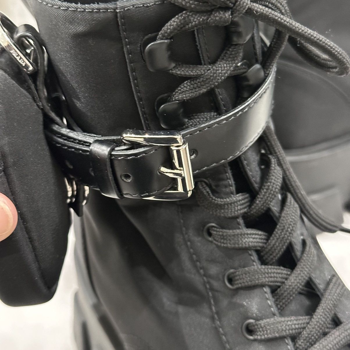 Prada PRADA MONOLITH RE-NYLON COMBAT BOOTS SIZE 40 Size US 10 / IT 40 - 14 Thumbnail
