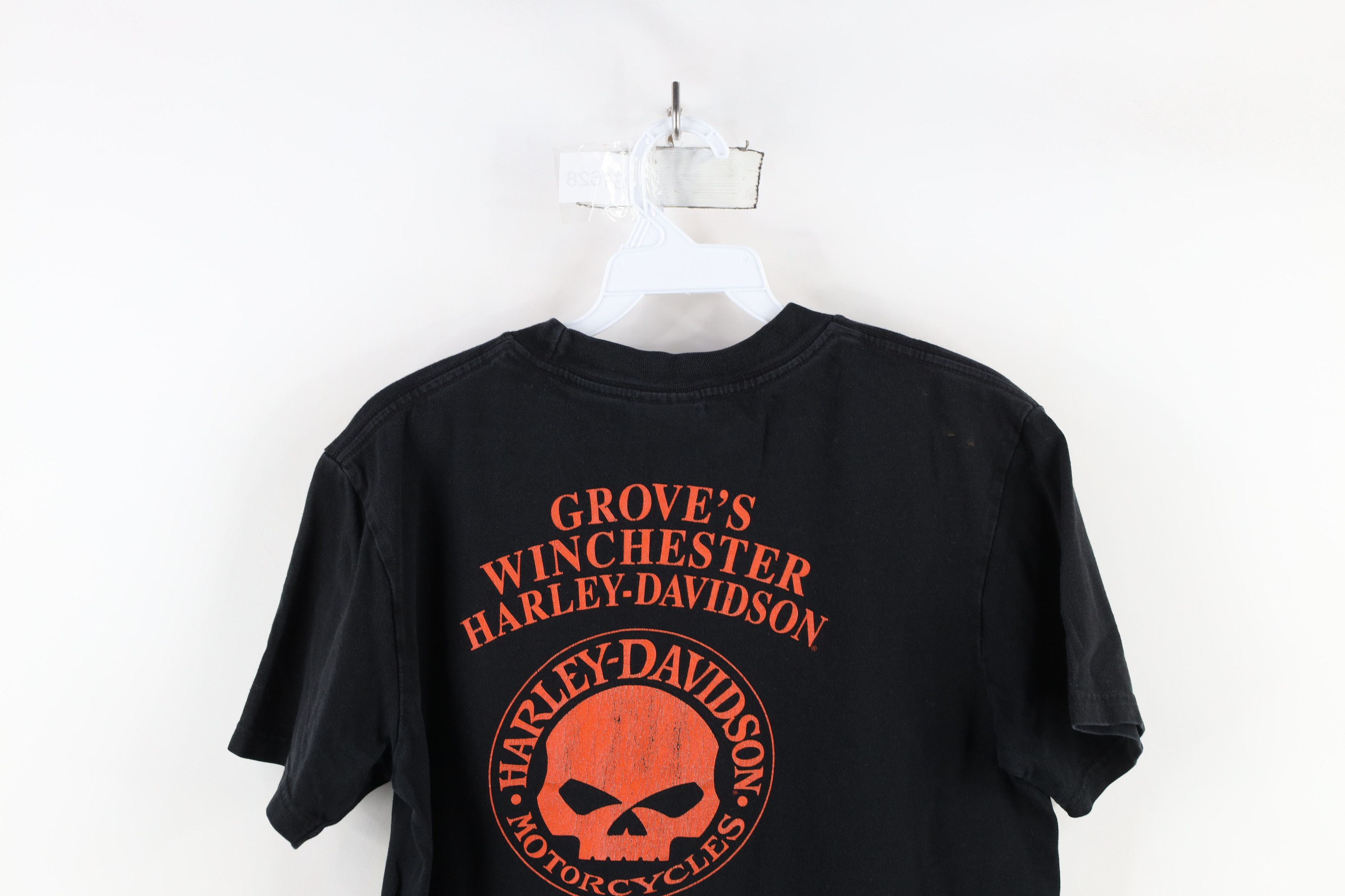 Harley Davidson × Vintage Vintage Y2K Harley Davidson Spell Out Skull Skeleton T-Shirt Size US M / EU 48-50 / 2 - 12 Thumbnail