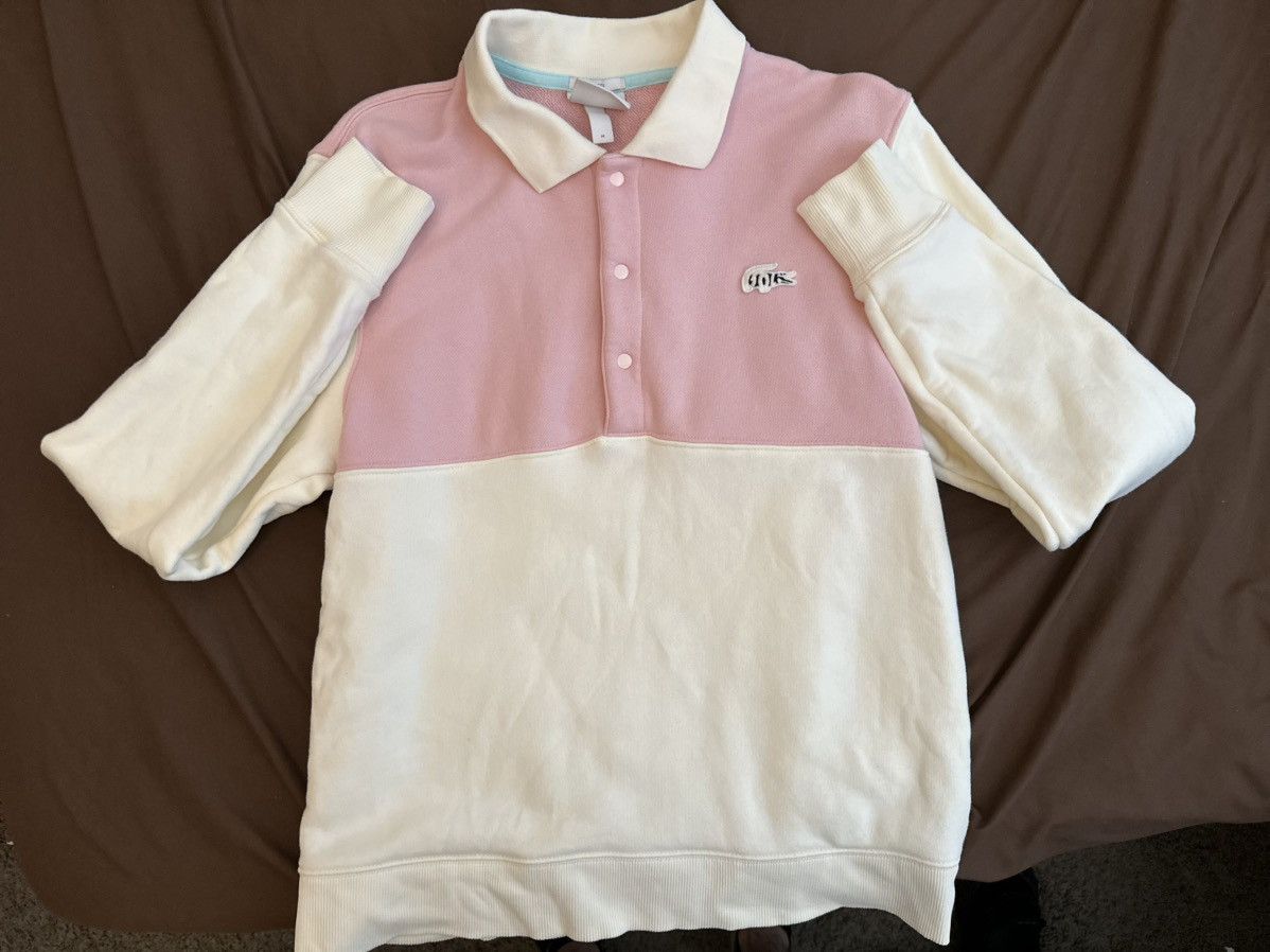トップス GOLF LE FLEUR WAVY STRIPE KNIT POLO GOLF le FLEUR* | a wavy stripe knit polo and triple pleated