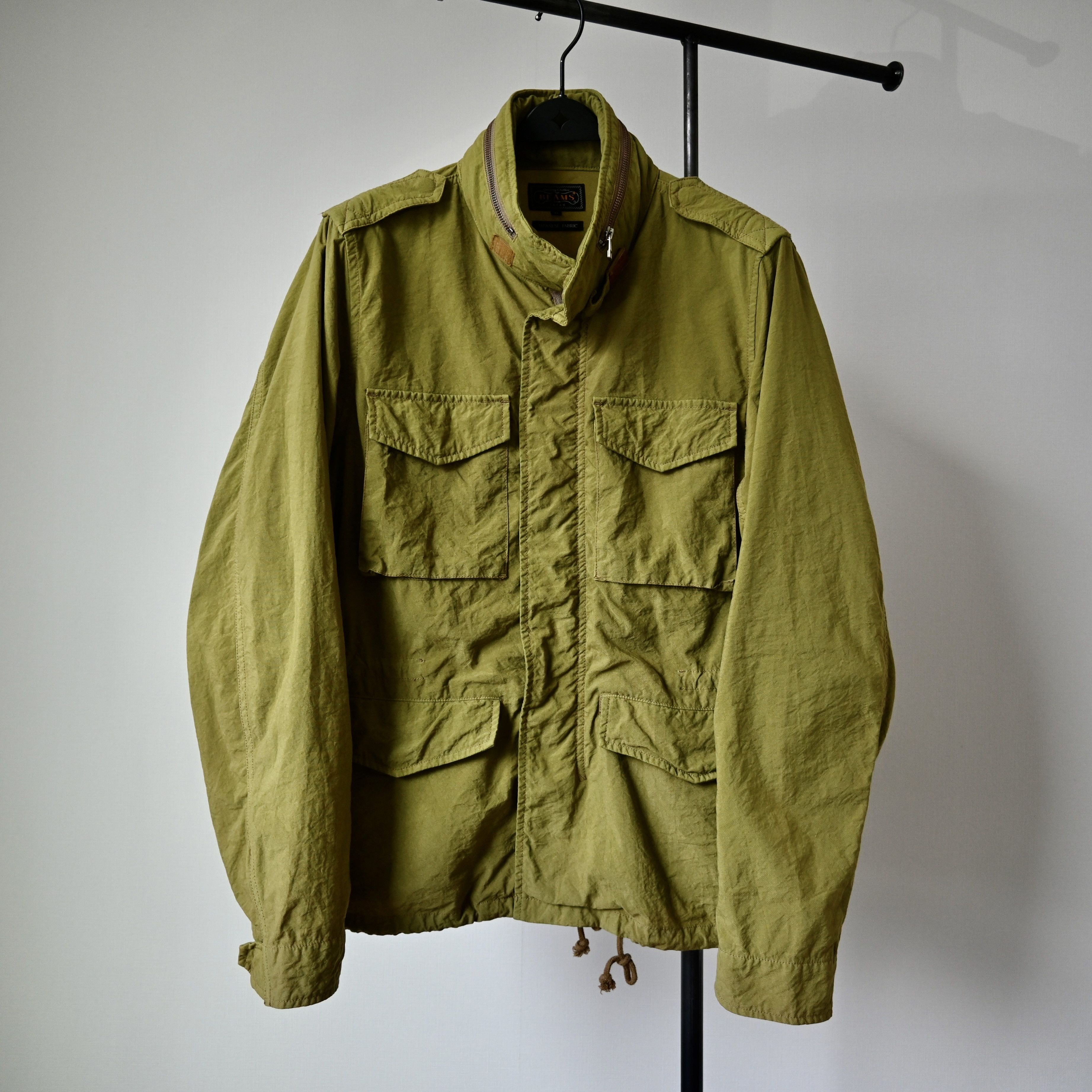 Beams Plus BEAMS Plus nylon shell M/65 type jacket, yellow olive Size US M / EU 48-50 / 2 - 2 Thumbnail