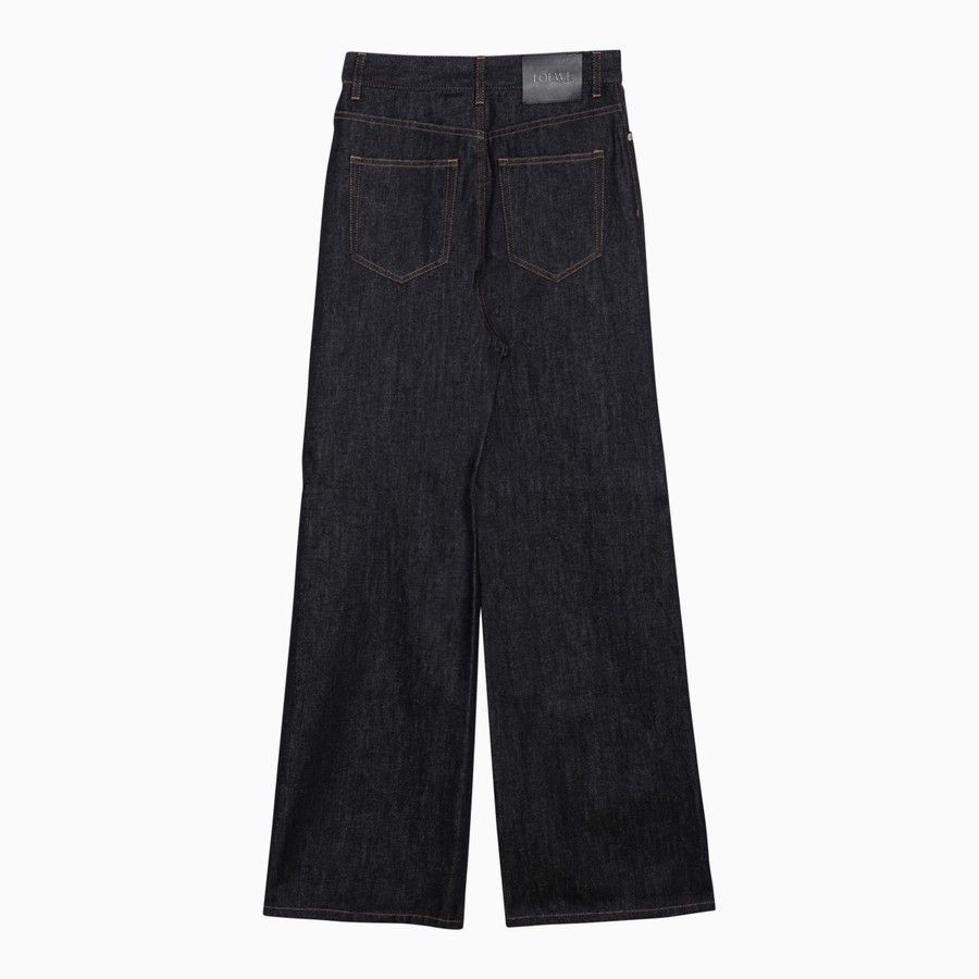 Loewe o1d2blof0824 Wide Denim Jeans in Blue Size 28" / US 6 / IT 42 - 2 Thumbnail