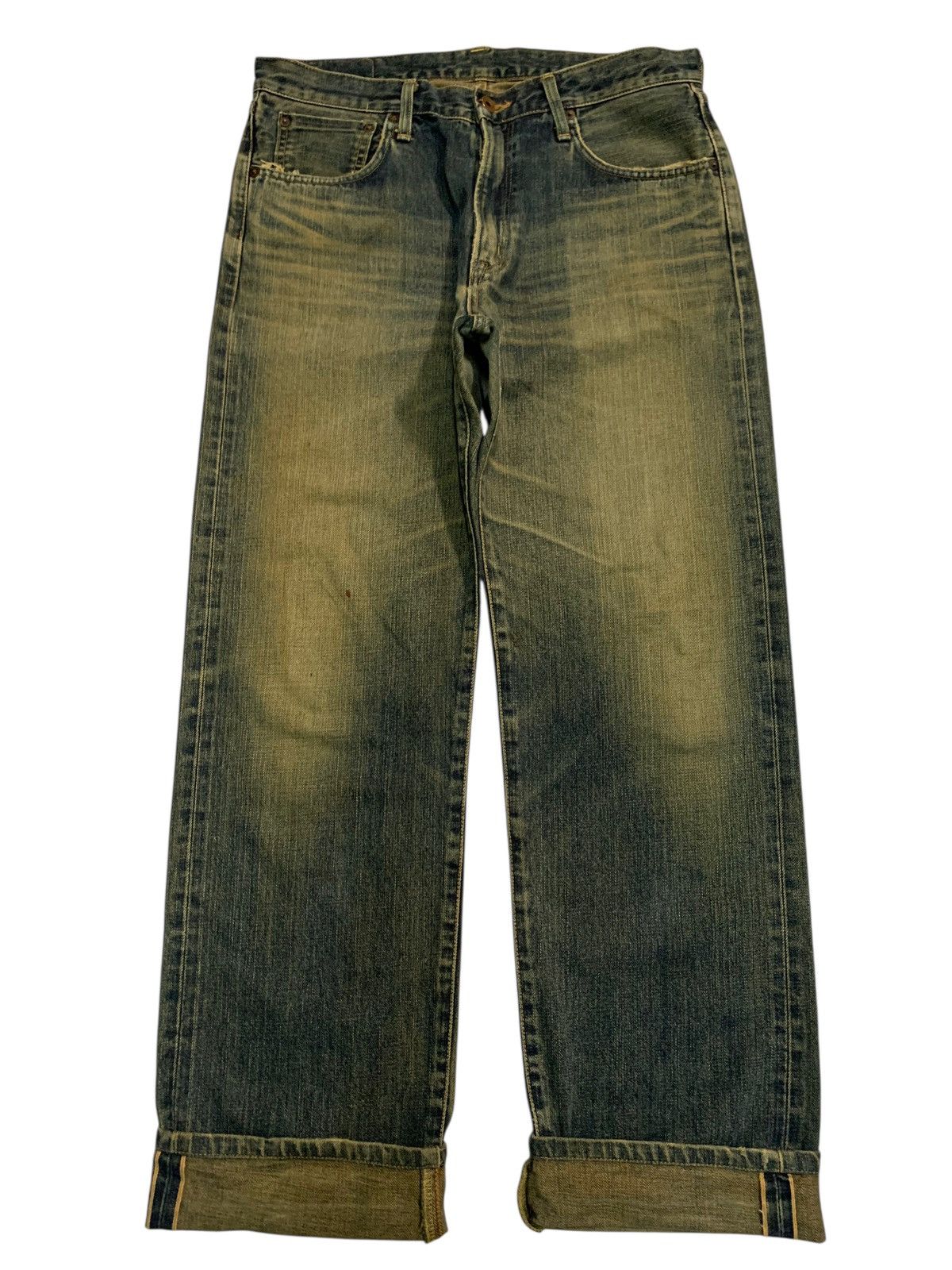 Kapital VINTAGE EDWIN 505X SELVEDGE RUSTY MUDWASH DISTRESSED DENIM Size US 33 - 5 Thumbnail