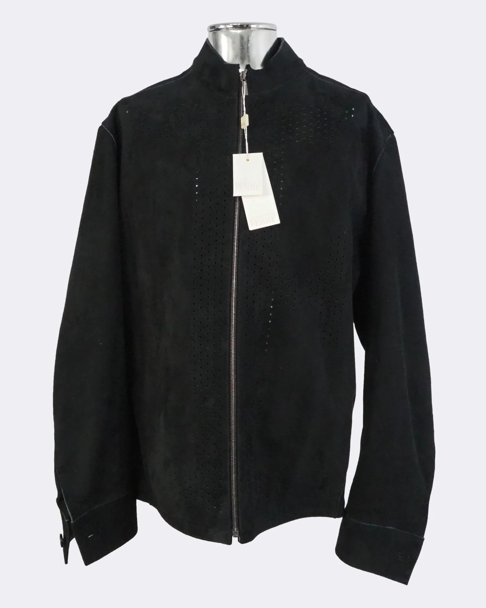 Men's Gianfranco Ferre Perforated Suede leather Jacket $1150