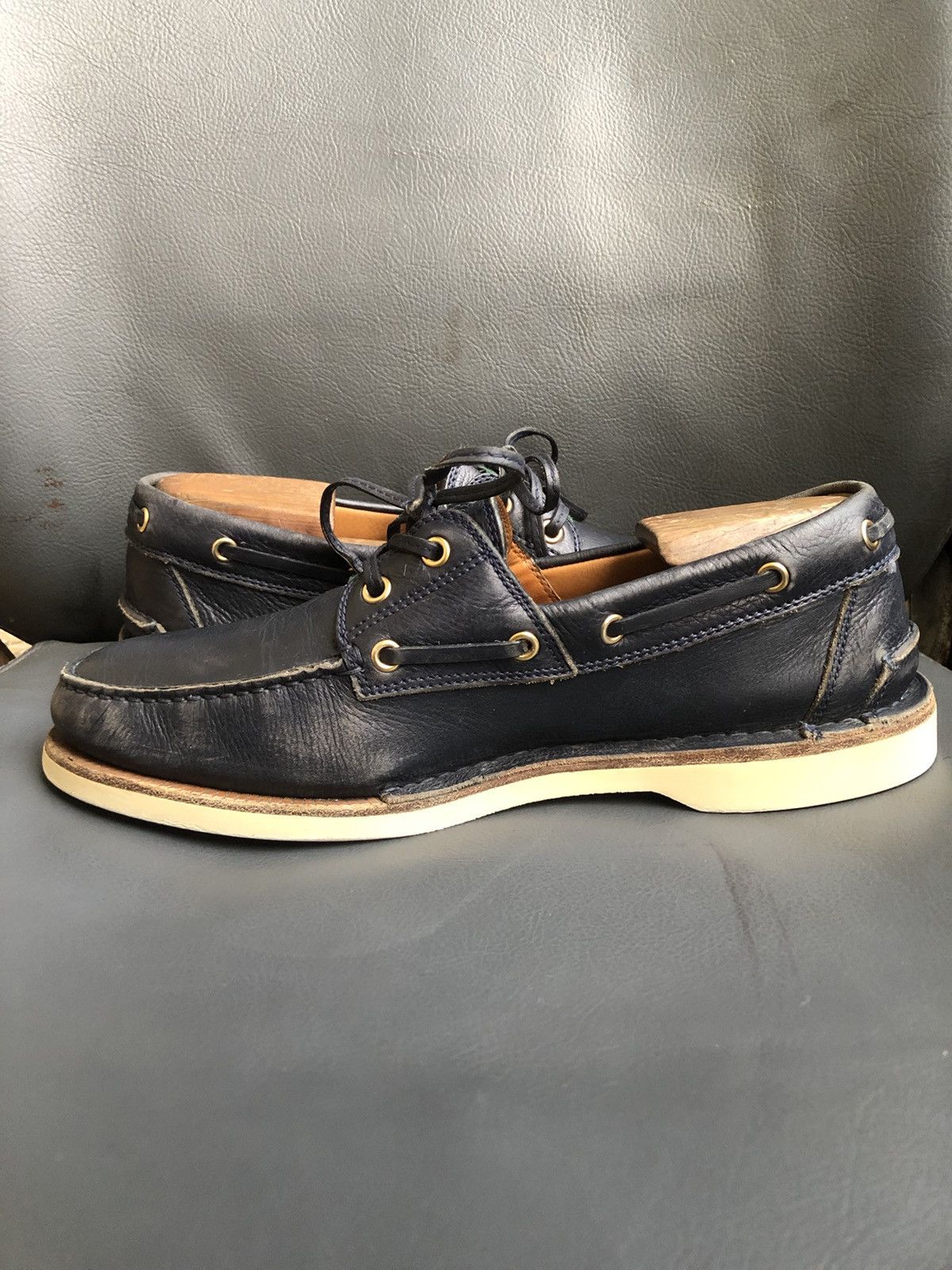 Gucci Gucci 473481 Blue Leather Men’s Boat shoes Sie 6.5 Size US 6.5 / EU 39-40 - 7 Thumbnail