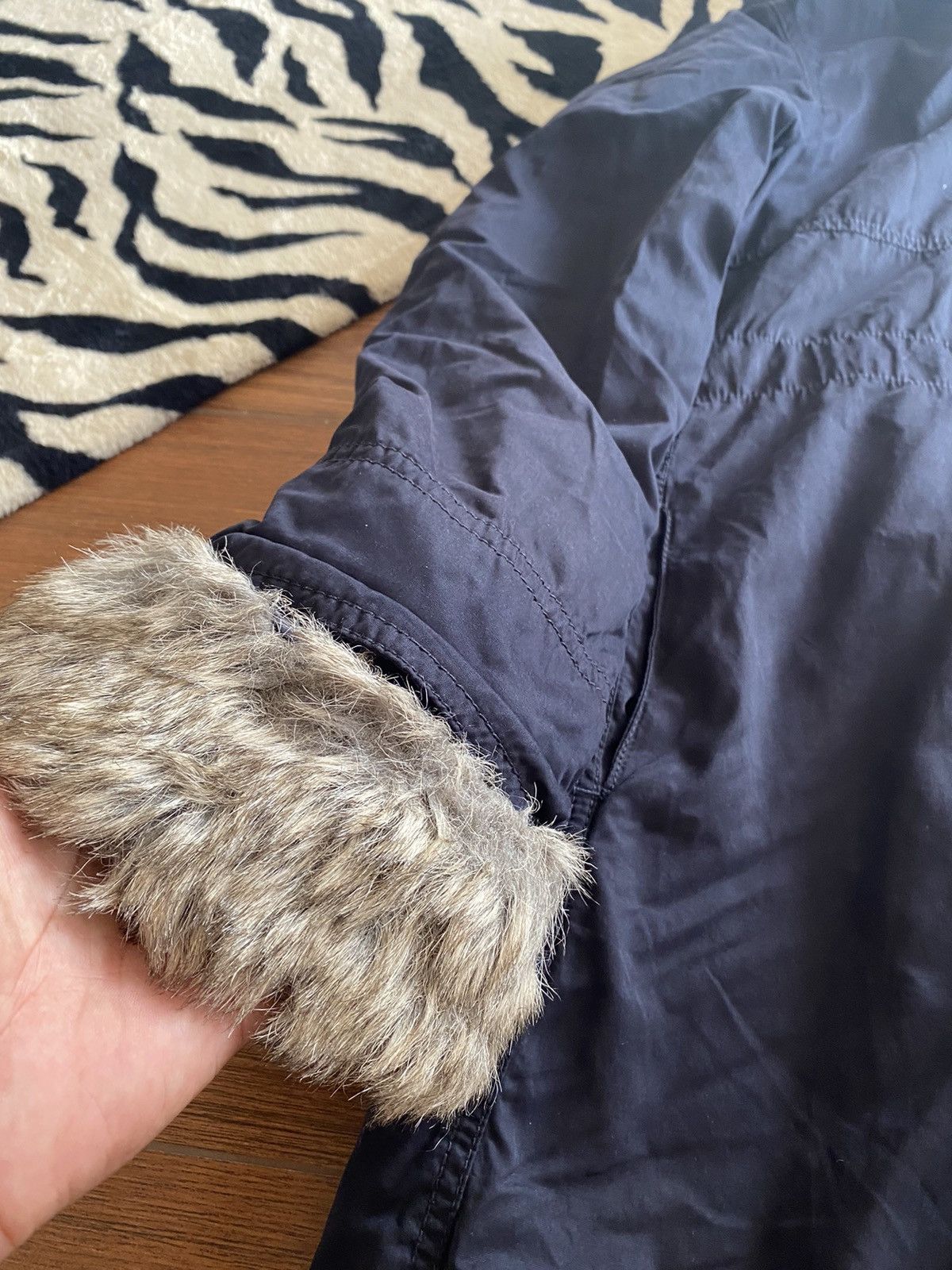 If Six Was Nine × Japanese Brand × Le Grande Bleu (L.G.B.) Back number fur jacket puffer IfSixWasNine L.G.B Style Size US L / EU 52-54 / 3 - 6 Thumbnail
