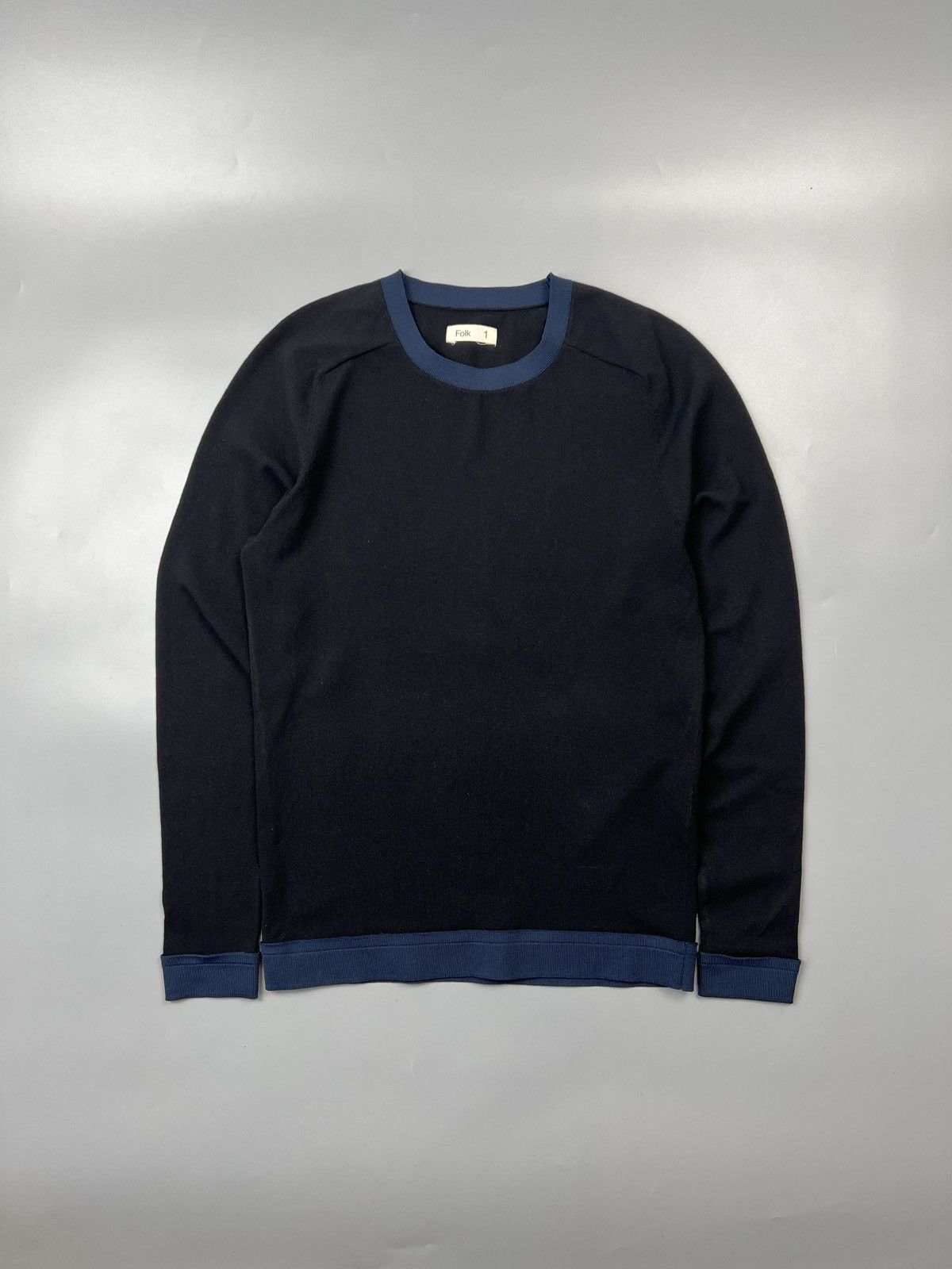 Folk Folk Cotton Nylon Crew Neck Sweater (Y0568) Size US S / EU 44-46 / 1 - 1 Thumbnail