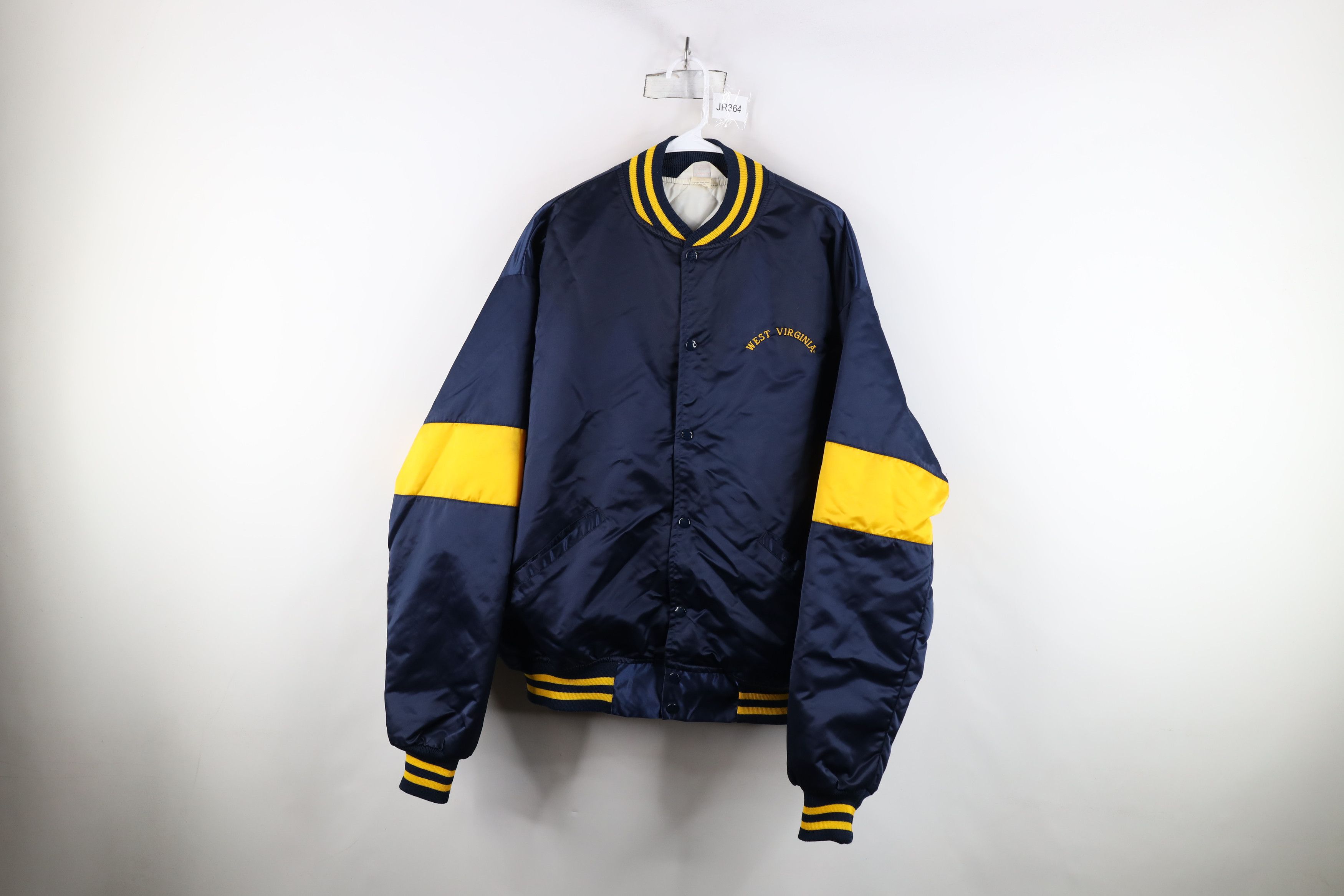 Vintage Vintage 70s 80s West Virginia Satin Bomber Jacket Blue USA Size US XXL / EU 58 / 5 - 1 Thumbnail
