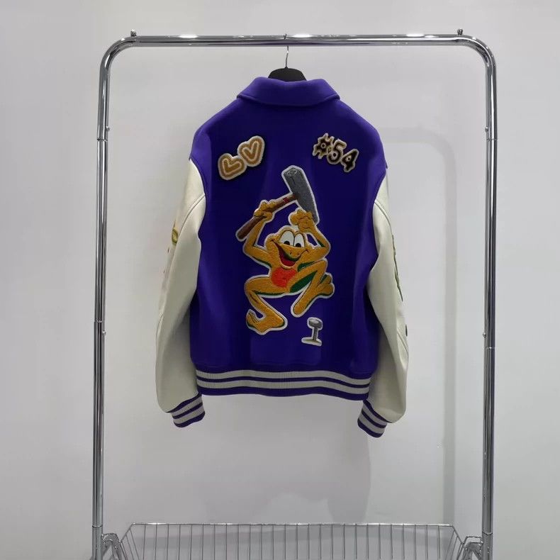 Louis Vuitton louis vuitton Jumping frog, purple baseball uniform jacket Size US XL / EU 56 / 4 - 2 Thumbnail