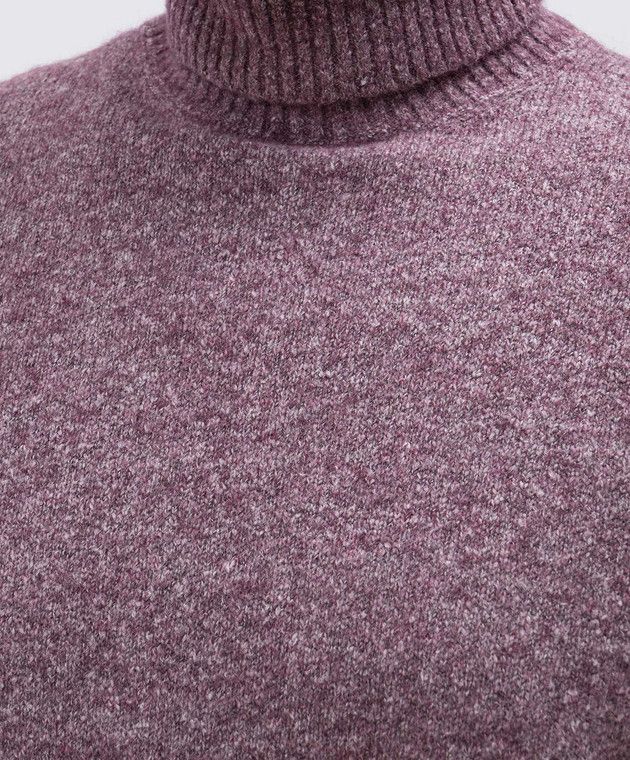 Brunello Cucinelli o1y0526 Turtleneck Sweater in Purple Size US S / EU 44-46 / 1 - 2 Thumbnail