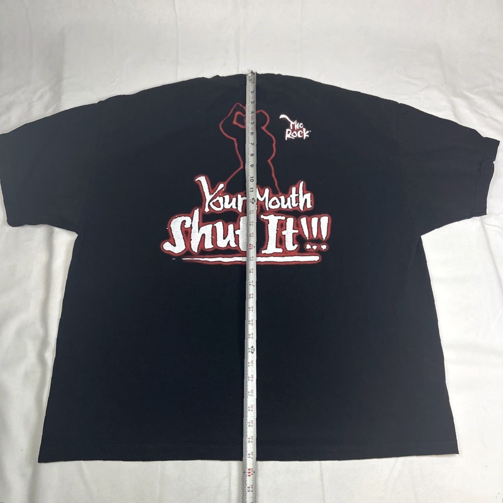 Etro WWE T Shirt Mens 3XL Black Retro The Rock Your Role Know It Your Mouth Shut It Size US XXL / EU 58 / 5 - 7 Thumbnail