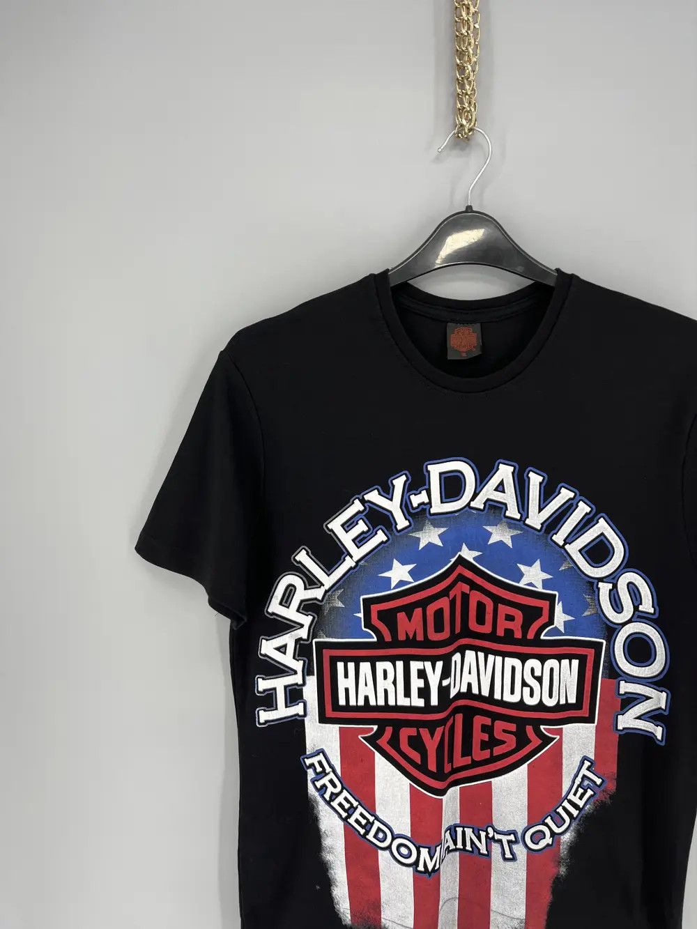 Harley Davidson Y2K Harley Davidson Freedom American Flag Tee Size US XL / EU 56 / 4 - 4 Thumbnail