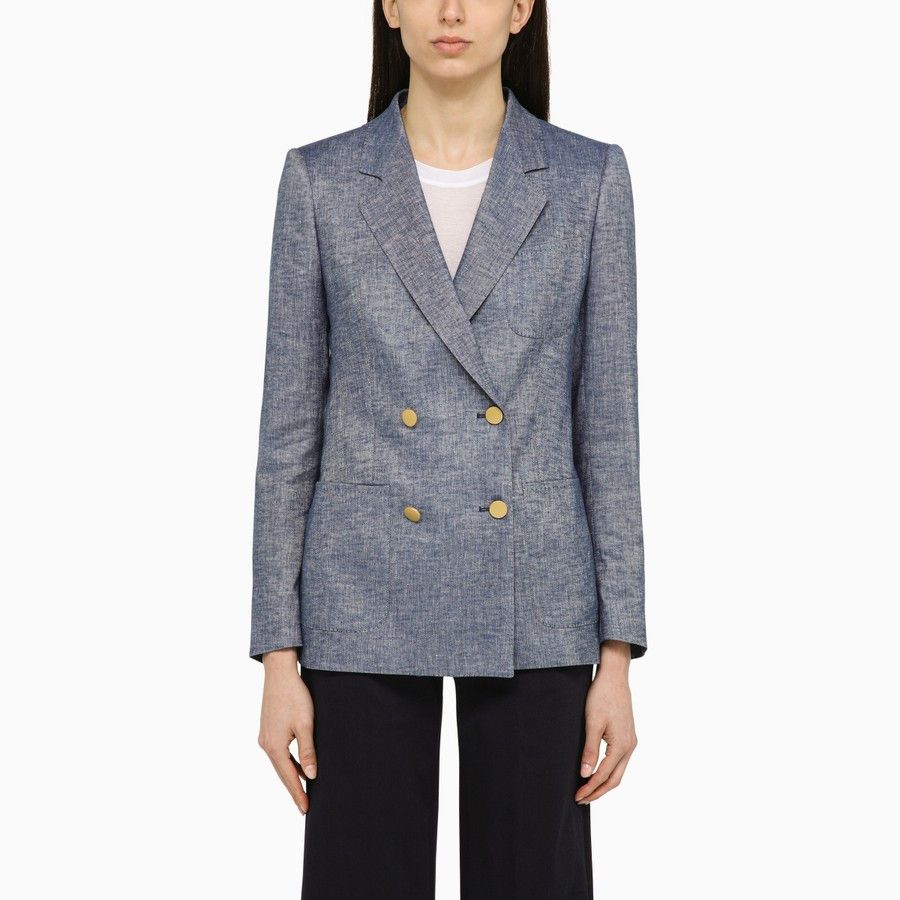 o1d2blof1024 Double-Breasted Jacket In Blue