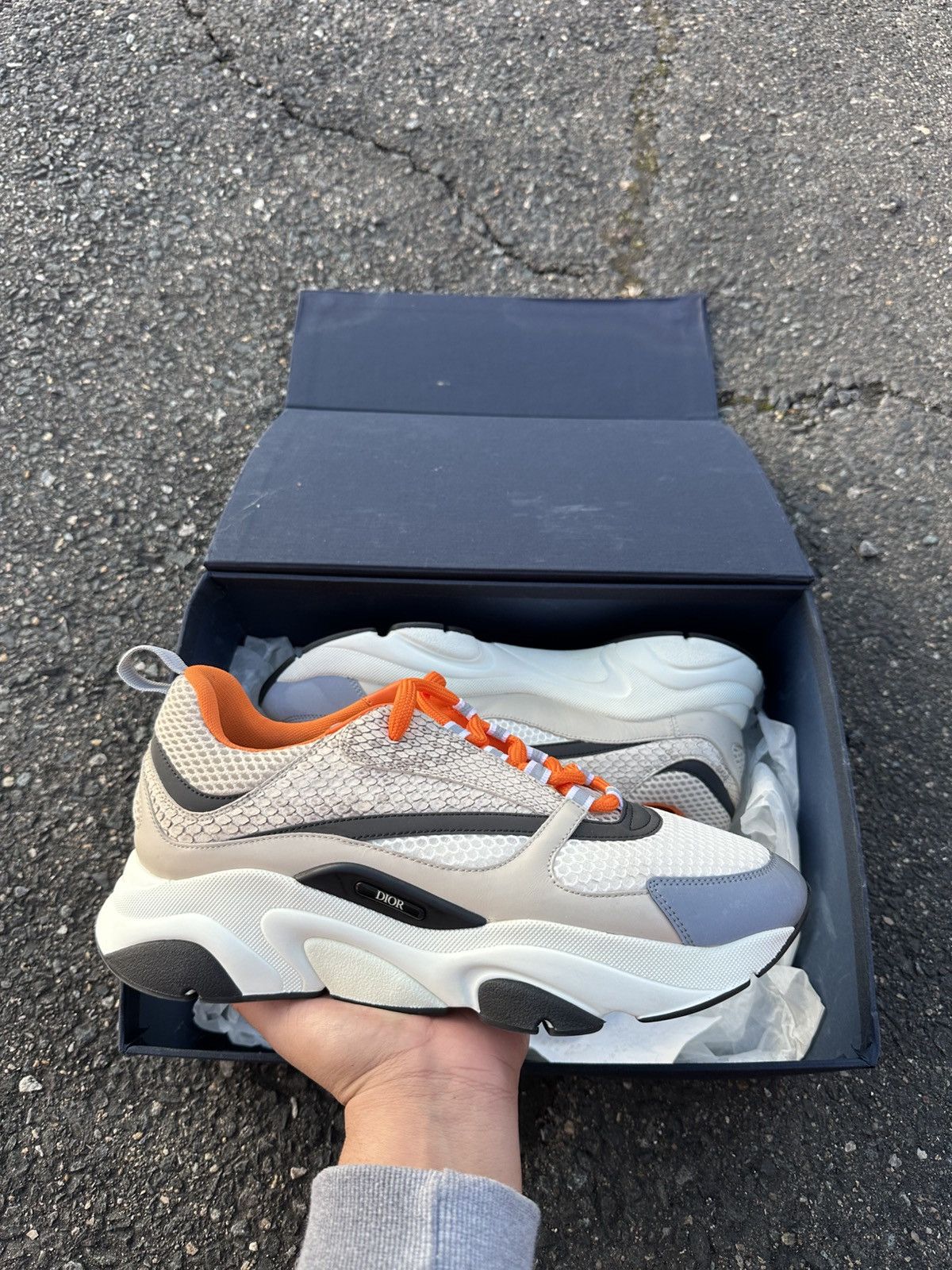 Dior Dior B22 Orange Snake Skin Size US 10 / EU 43 - 1 Thumbnail