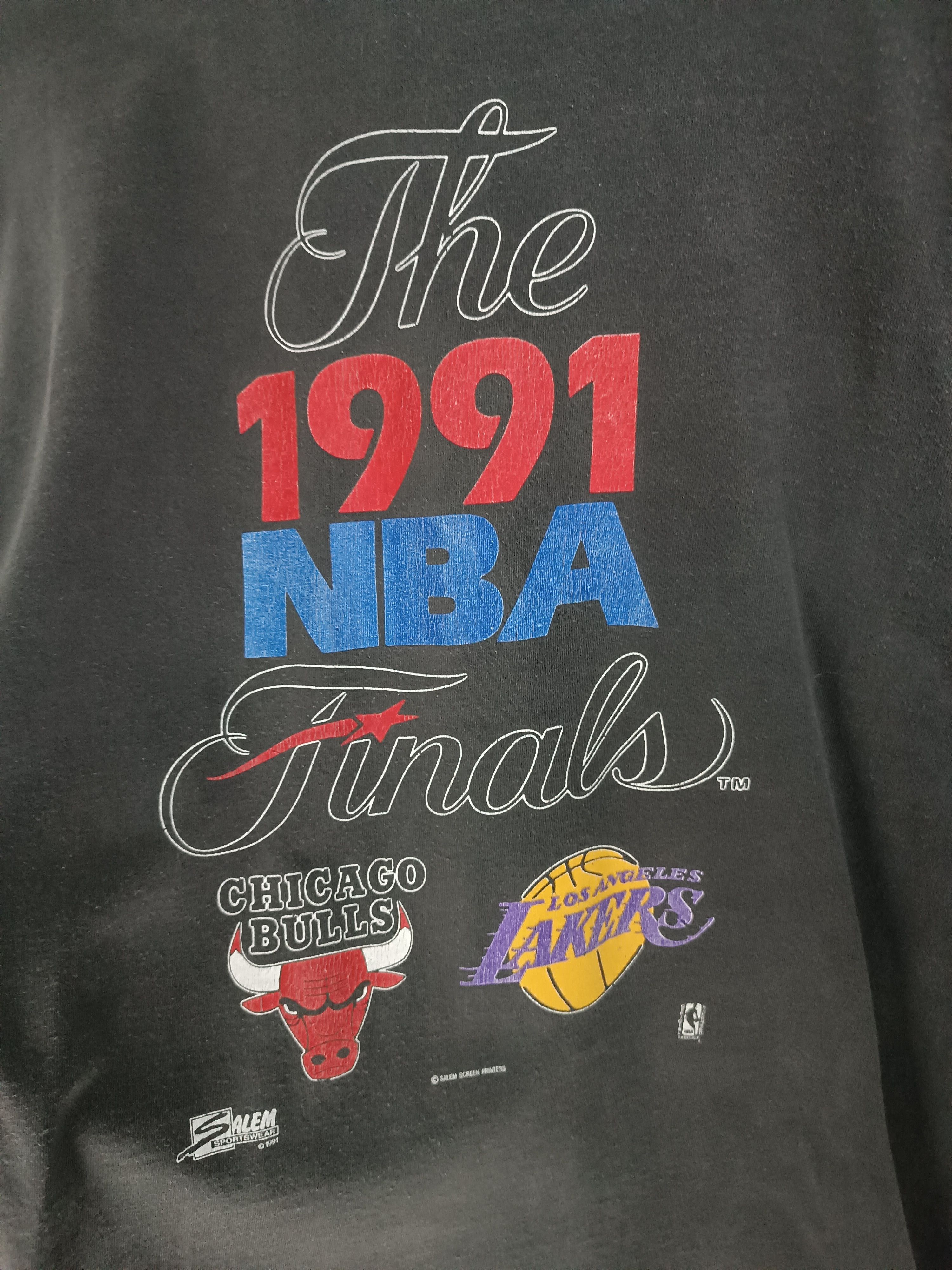 NBA VINTAGE THE 1991 NBA FINALS BULLS VS LAKERS DOUBLE LAYER TEE Size US XL / EU 56 / 4 - 9 Thumbnail
