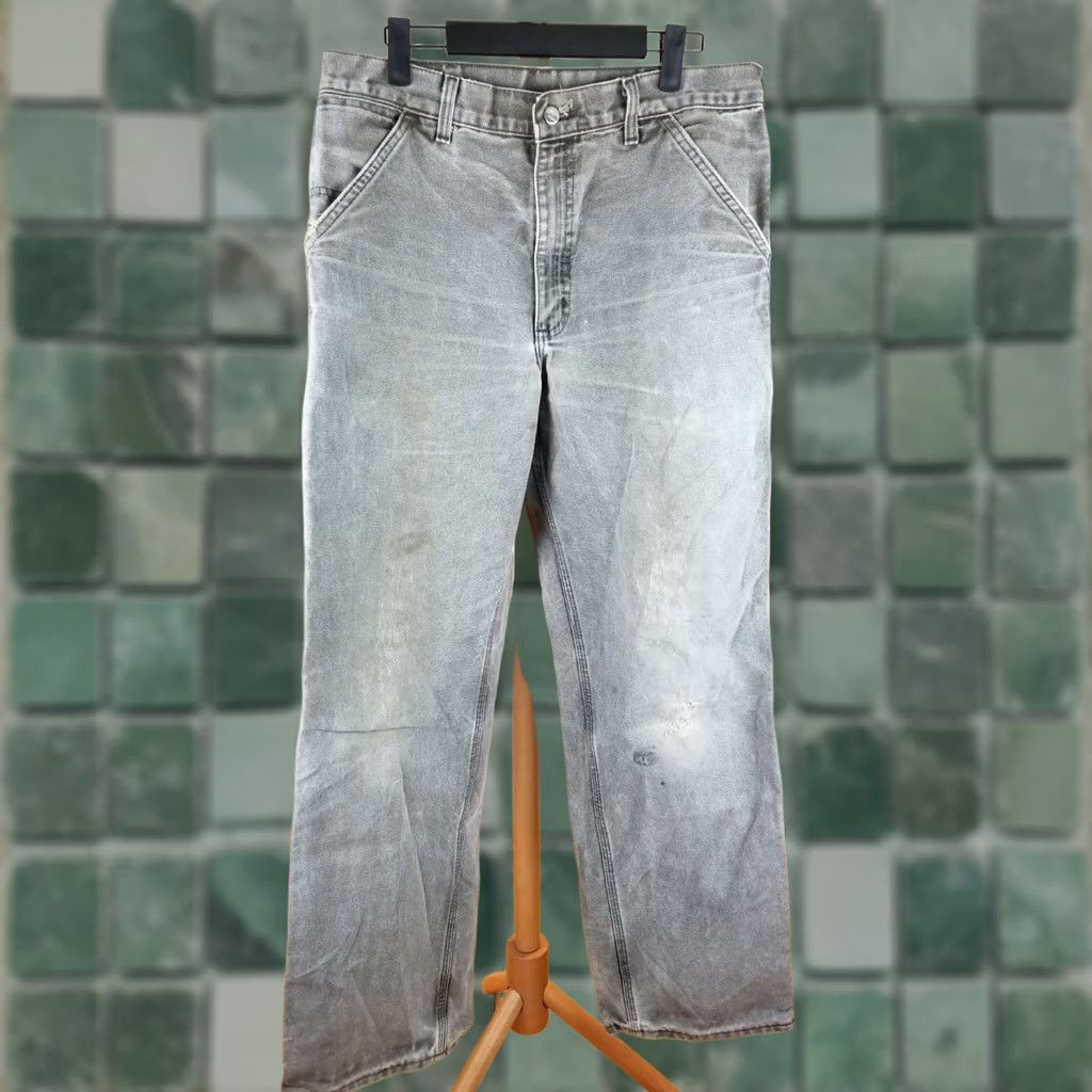 Carhartt VINTAGE Carhartt DUCK WORK Carpenter PANTS SZ 34X32 Brown 90s Distressed Canvas Mens Pants Size US 34 / EU 50 - 1 Thumbnail
