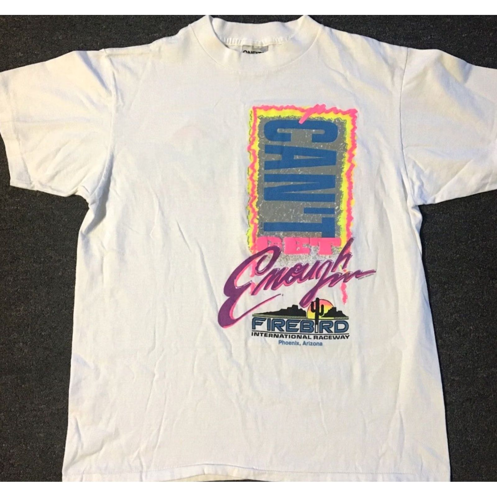Vintage VINTAGE Firebird Raceway Shirt M White NASCAR Can-Am 80s Phoenix Racing Single Stitch Mens Size US M / EU 48-50 / 2 - 2 Thumbnail