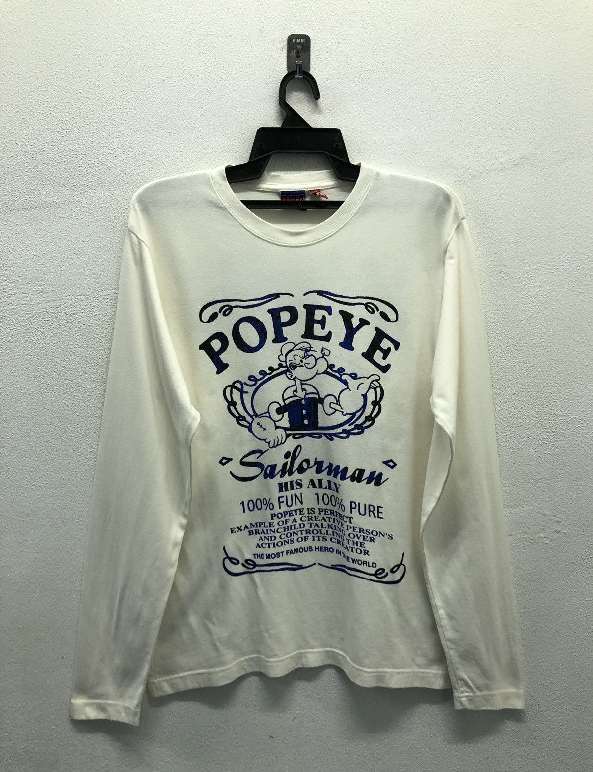 Vintage Popeye The Sailorman His Ally Long Sleeve T-Shirt