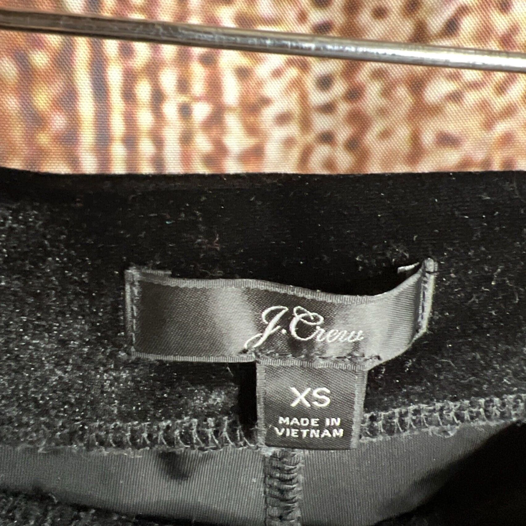 J.Crew J.CREW Leggings Black Stretch Velvet Skinny Pull On XS Women Casual Party/Cocktail Travel Size 26" / US 2 / IT 38 - 2 Thumbnail