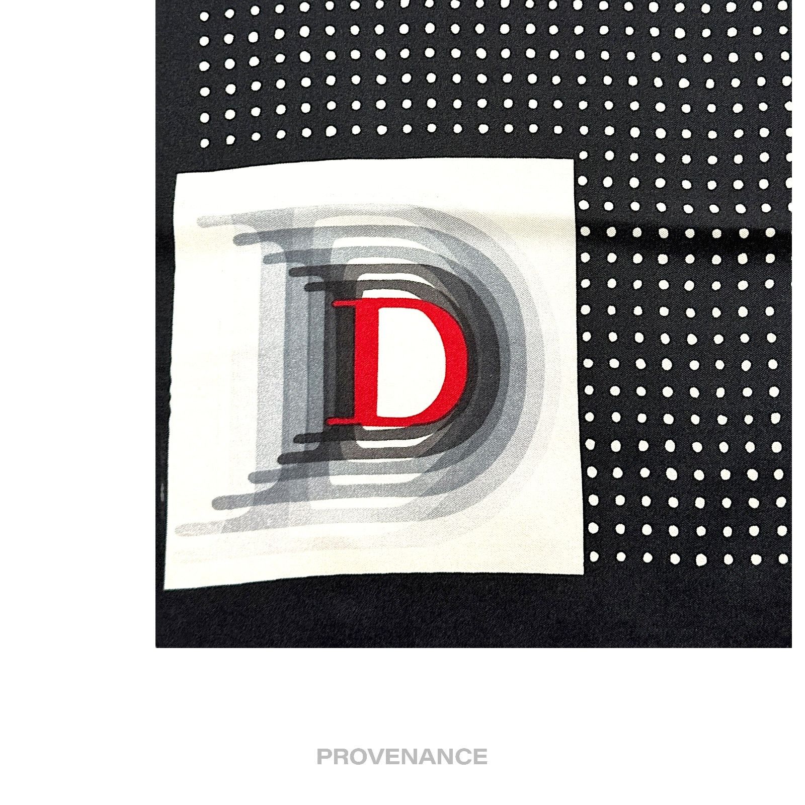 Dior 🔴 Christian Dior D Infinity Silk Scarf 75 - Red Black White Size ONE SIZE - 6 Thumbnail