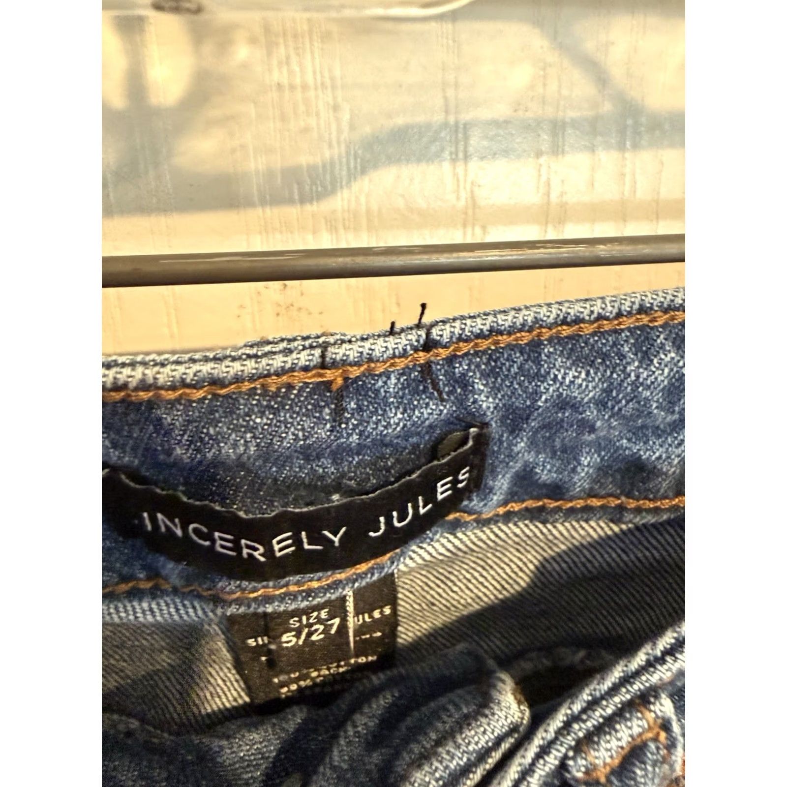 Vintage Sincerely Jules Denim Jeans High Rise 90s Straight Medium Wash Sz 5 /27 Women Jeans Boys Girls? Size 27" / US 4 / IT 40 - 2 Thumbnail