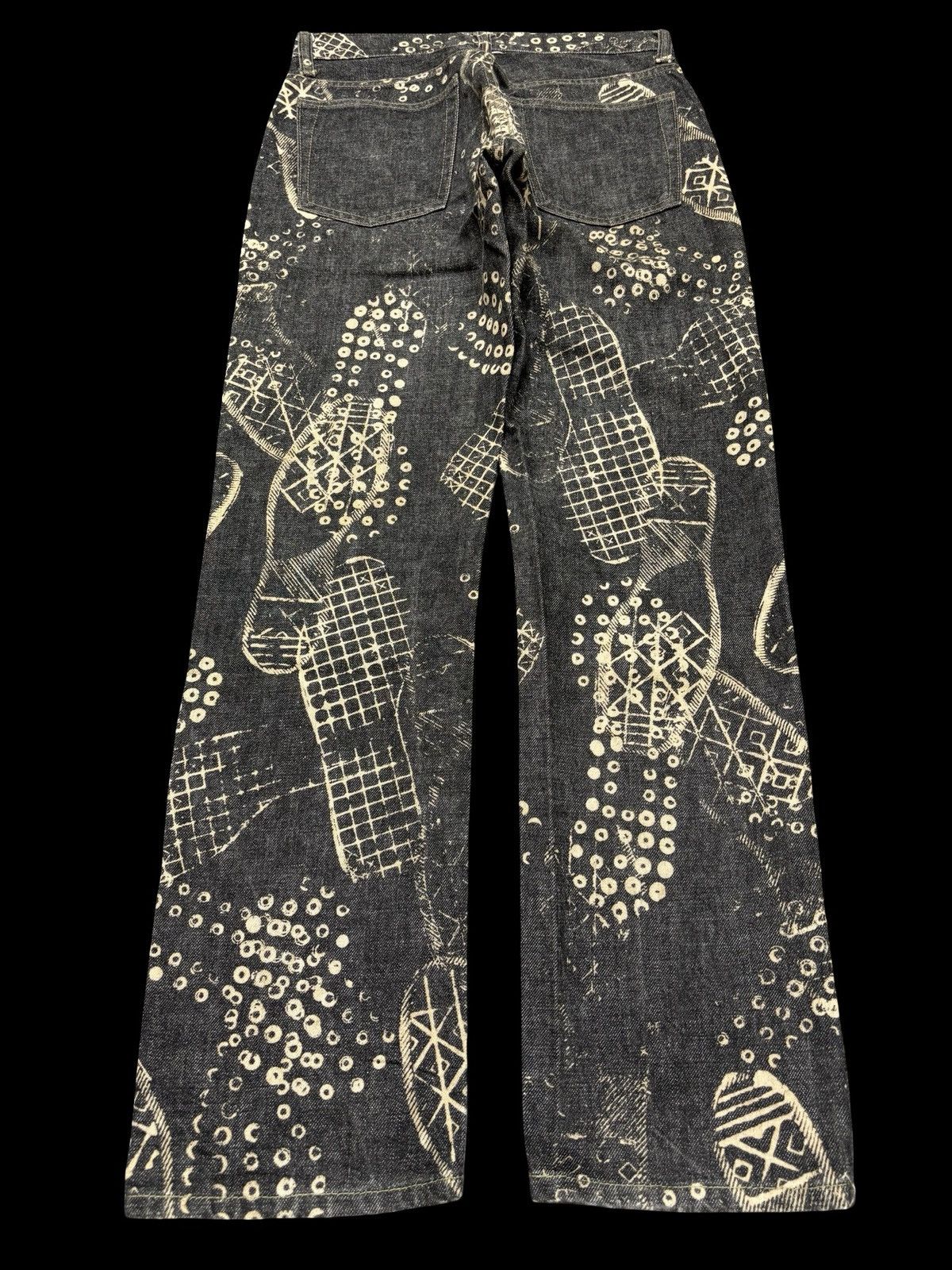 Japanese Brand 💥Very Rare💥Vtg Johnbull Boot Stomp Full Print Denim F670 Size US 28 / EU 44 - 2 Thumbnail