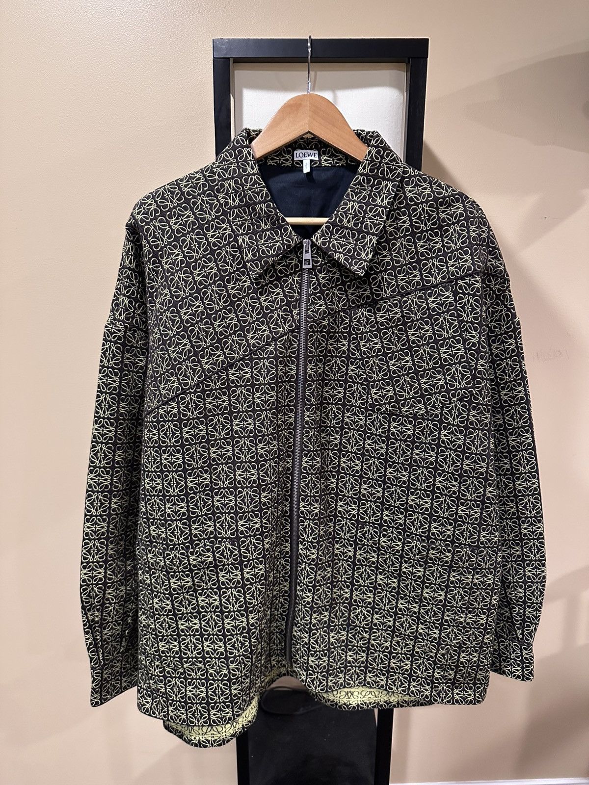 Loewe Loewe Monogram Anagram Jacquard Zip Up Jacket Size US XXL / EU 58 / 5 - 3 Thumbnail