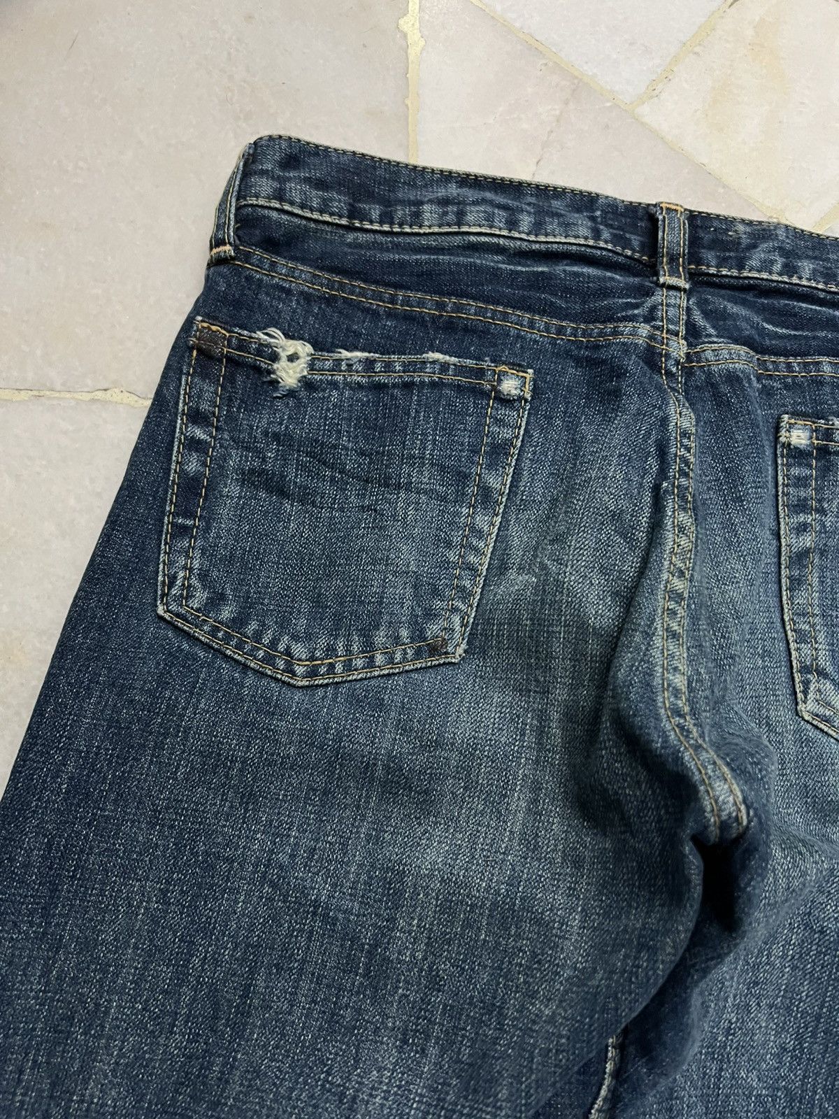 Japanese Brand 💥90’s💥Vintage D.M.G Distressed Jean Very Rare Size US 31 - 17 Thumbnail