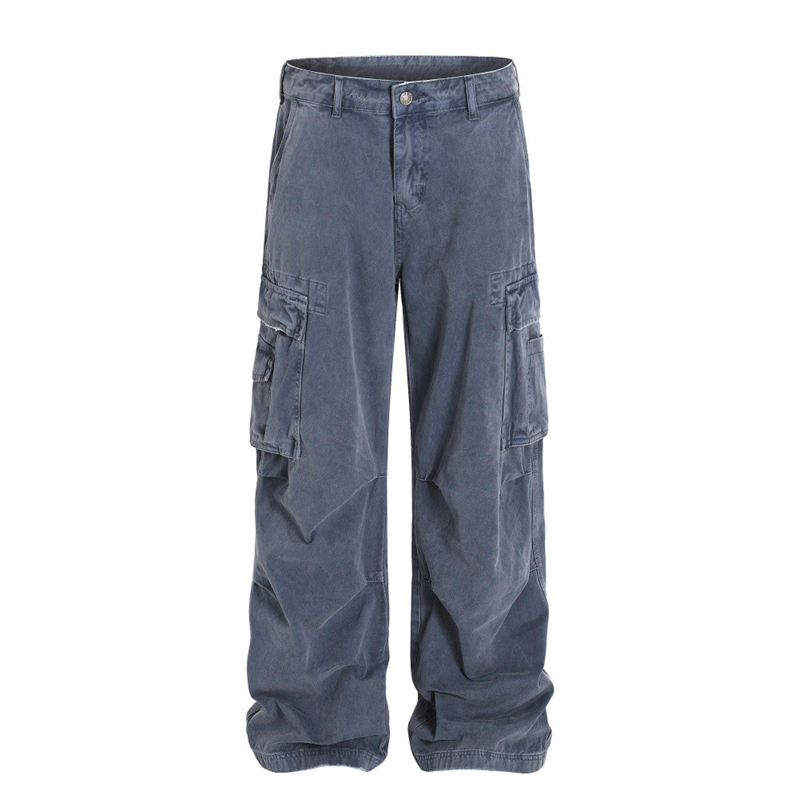 Other Multi Pocket Blue Cargo Wide Leg Jeans Size US 30 / EU 46 - 5 Thumbnail