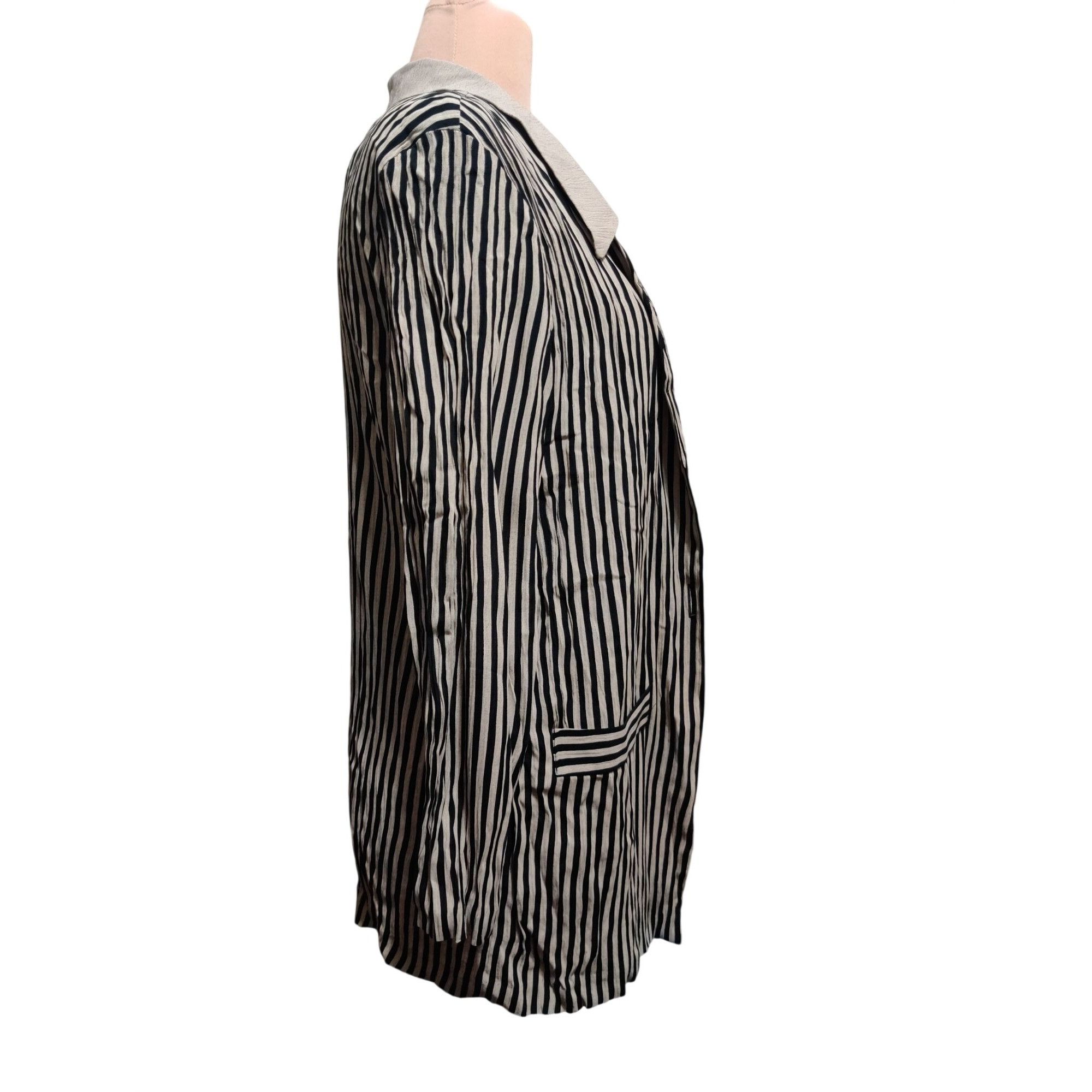 Vintage Vintage Dress Savvy NY 14 Black Beige Striped Blazer Vest Co Size XL / US 12-14 / IT 48-50 - 4 Thumbnail