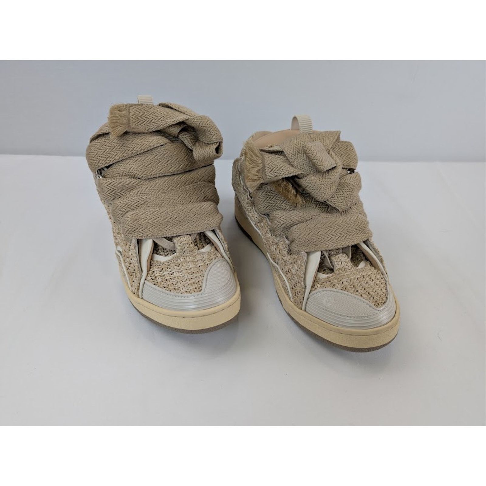 Lanvin o1rshd1 Curb Low Top Sneakers in 65 Natural Size US 13 / EU 46 - 6 Thumbnail