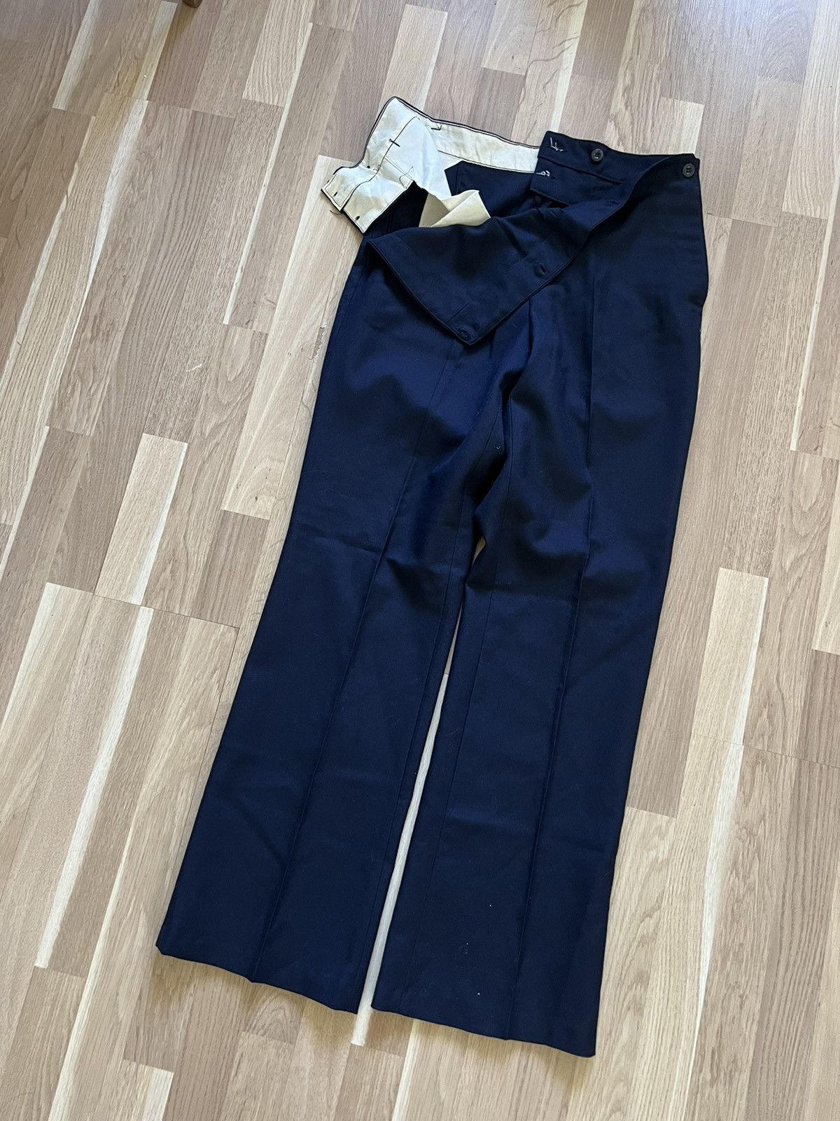 Other Vintage 70s workwear French wool pants army blue archive Size US 34 / EU 50 - 2 Thumbnail