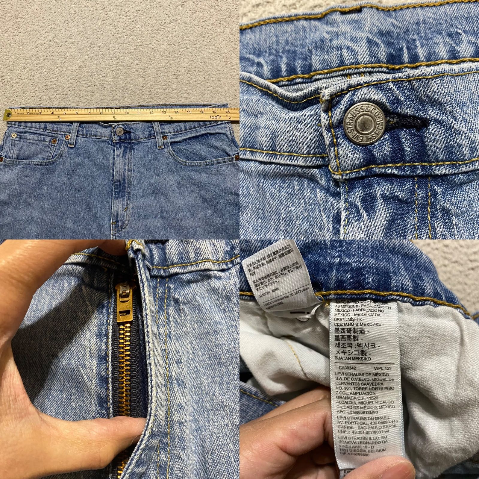 Levi's Levi'S Jeans Mens 36 Blue 36x30 Denim Wash Athletic Straight Mid Rise Size US 36 / EU 52 - 8 Thumbnail
