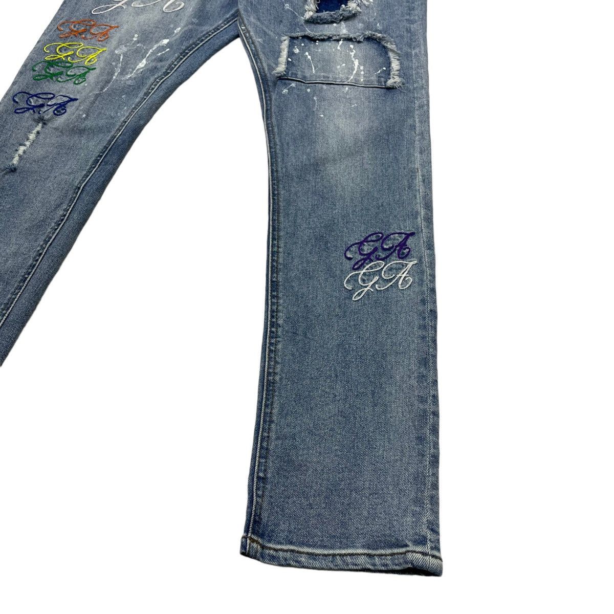 14th Addiction 📣Japanese Brand Jack Rose Distressed Denim Slim Fit Size US 32 / EU 48 - 6 Thumbnail