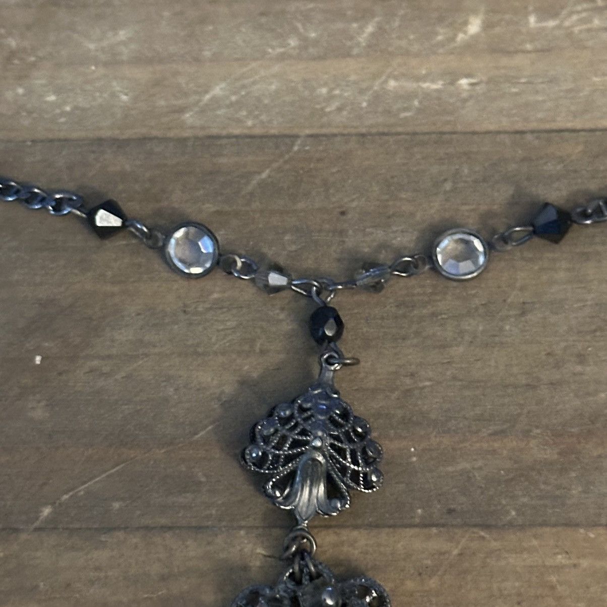 Miriam Haskell Miriam Haskell crystal flower tassel necklace Size ONE SIZE - 4 Thumbnail