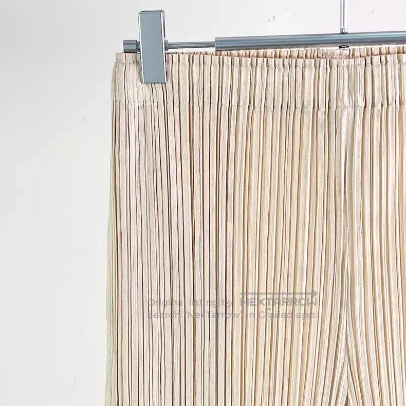 Issey Miyake Issey Miyake SIZE:3 Beige Ruched Casual Pants Size 24" / US 00 / IT 34 - 3 Thumbnail