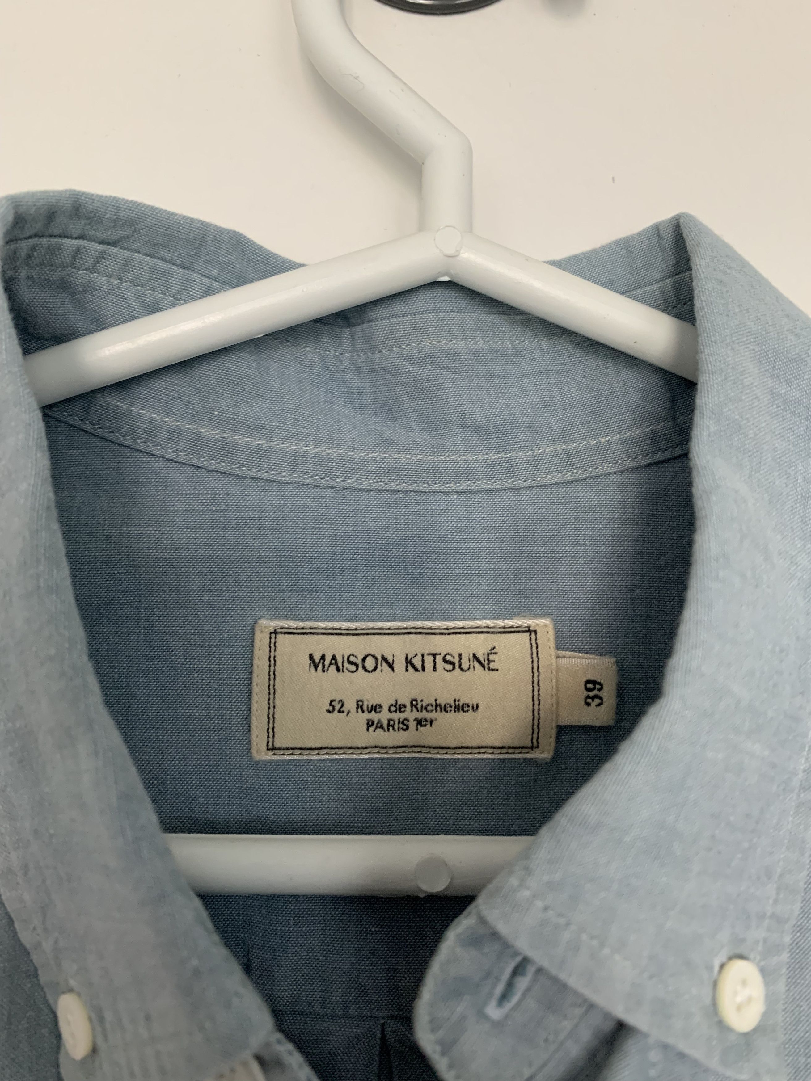 Maison Kitsune Maison Kitsune Mens Shirt Blue S Size US S / EU 44-46 / 1 - 2 Thumbnail