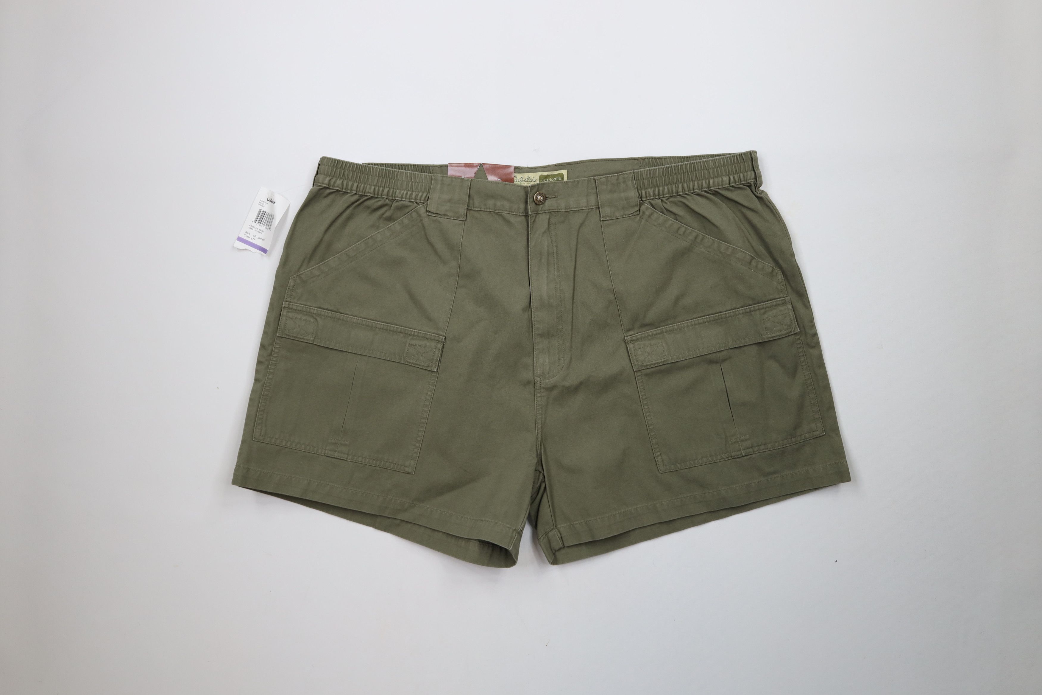 Cabelas × Vintage Deadstock Vintage Y2K Cabelas Knee Canvas Cargo Shorts Green Size US 44 / EU 60 - 1 Thumbnail