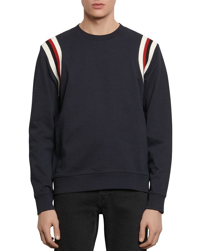 Sandro Paris Sweatshirt with Multicolor Stripes