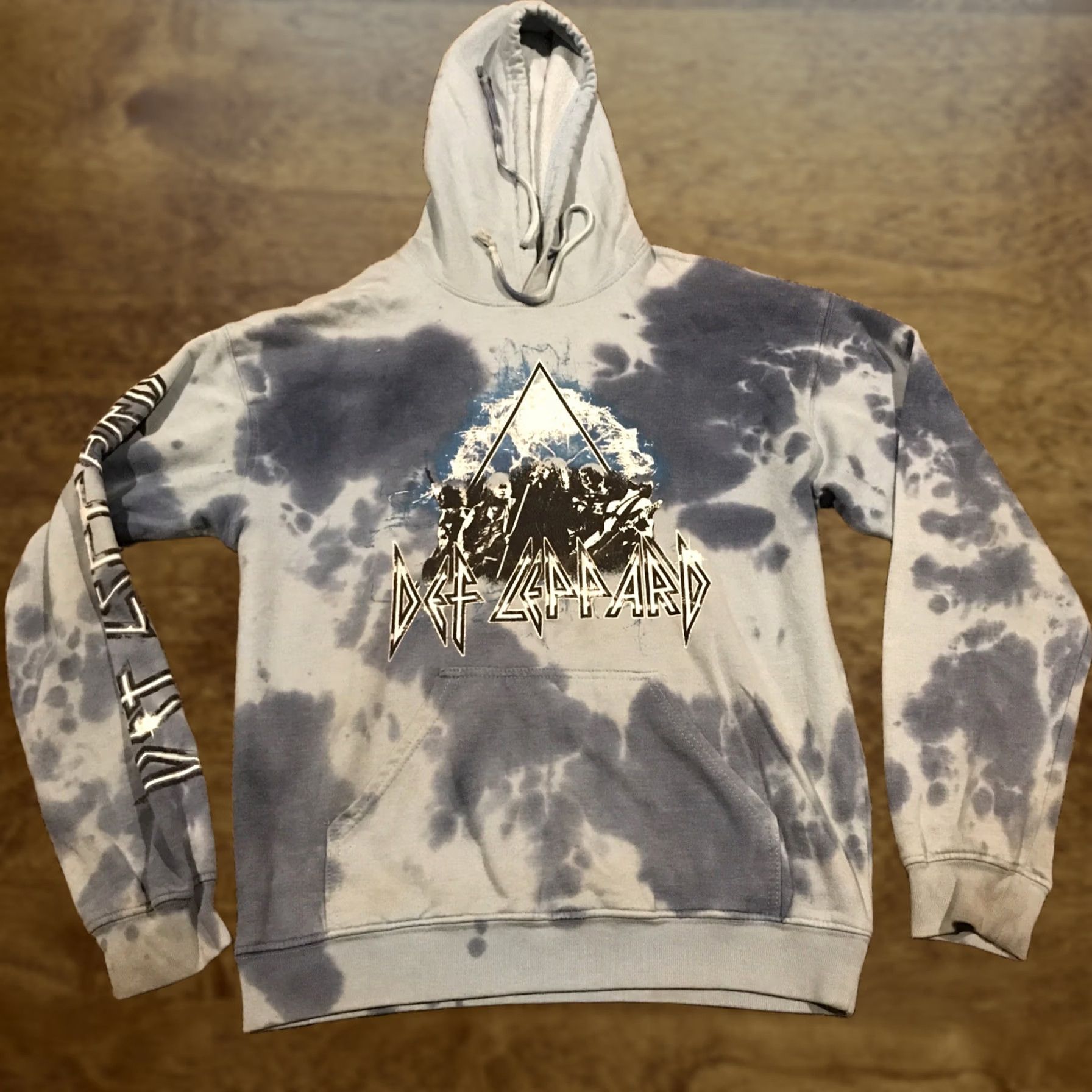 Vintage Def Leppard Hoodie Womens XS Blue Tye Dye Pullover Hooded Rock Casual A19 Size XS / US 0-2 / IT 36-38 - 1 Thumbnail