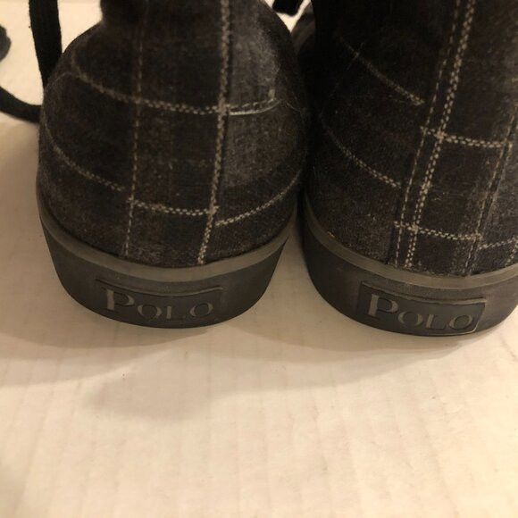 Polo Ralph Lauren POLO RALPH LAUREN MEN'S BLACK HIGH TOP SNEAKERS SIZE: 9.5D Size US 9.5 / EU 42-43 - 9 Thumbnail