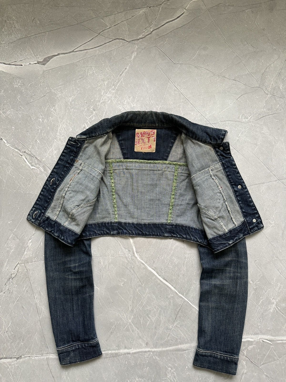 Miss Sixty Vintage Miss Sixtry Cropped Denim Jacket Y2K Avant Garde Size S / US 4 / IT 40 - 11 Thumbnail