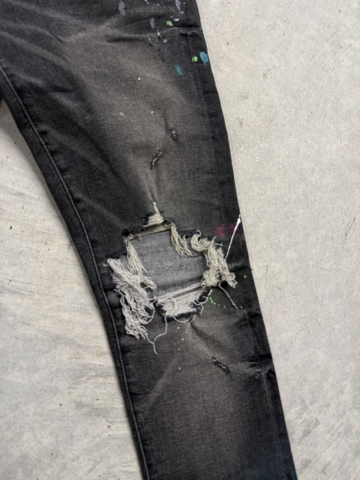 Amiri Amiri Distressed Paint Splatter Jeans Size US 30 / EU 46 - 6 Thumbnail